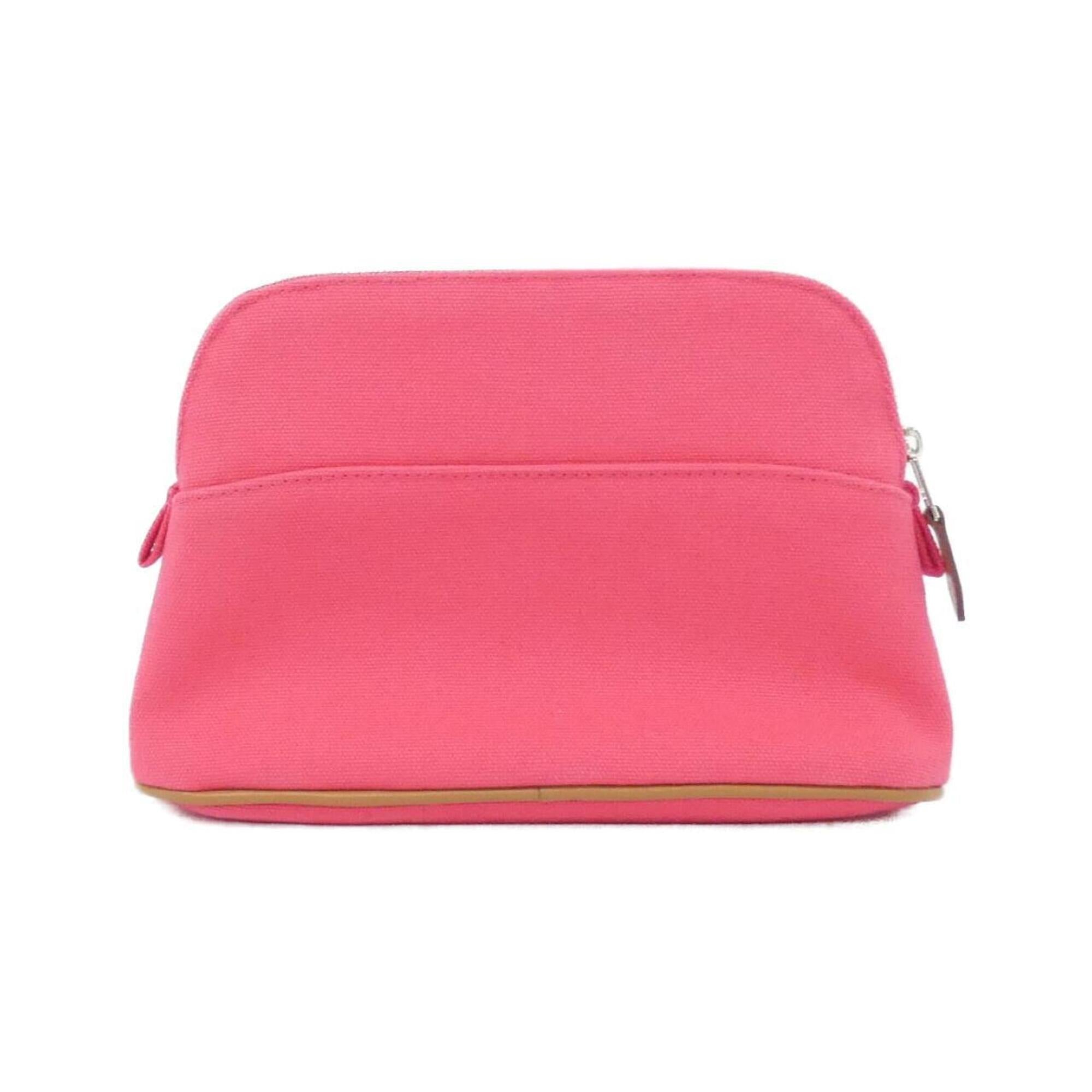 Hermes Pink Canvas Handbag Pouch (Pre-Owned)