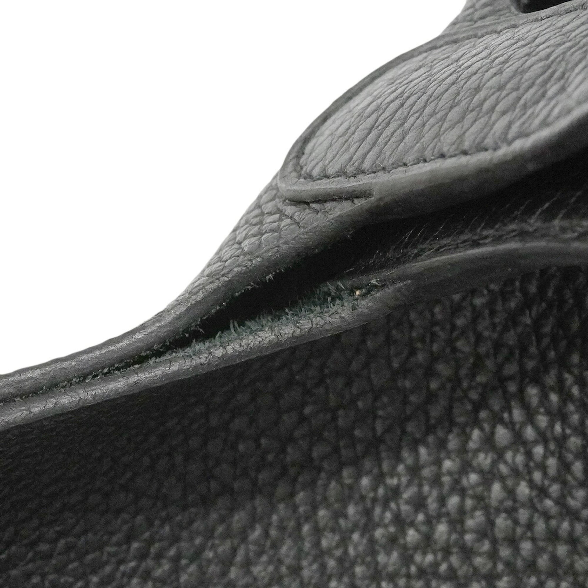 Hermes Black Taurillon Clemence Leather Handbag (Pre-Owned)