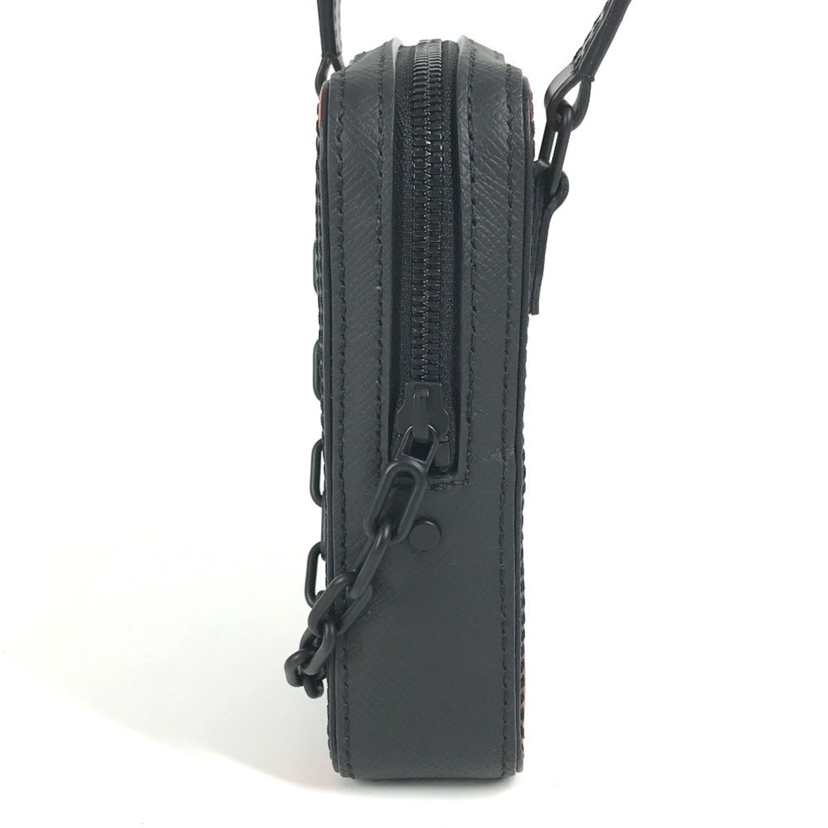 Louis Vuitton Black Multi-Color Taiga Leather Pochette Shoulder Bag (Pre-Owned)