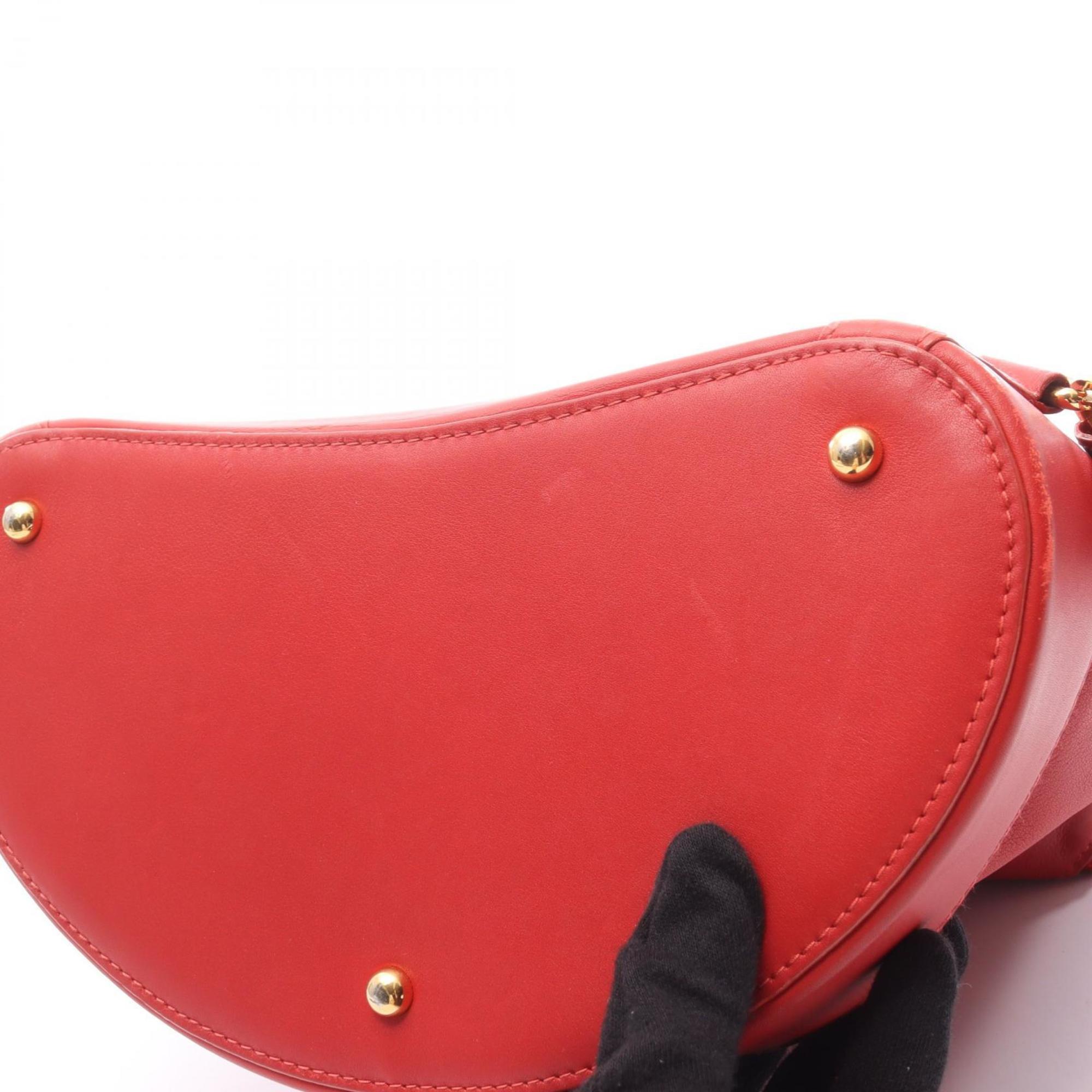 Loewe Red Color Leather Backpack Handbag Pouch (Pre-Owned)