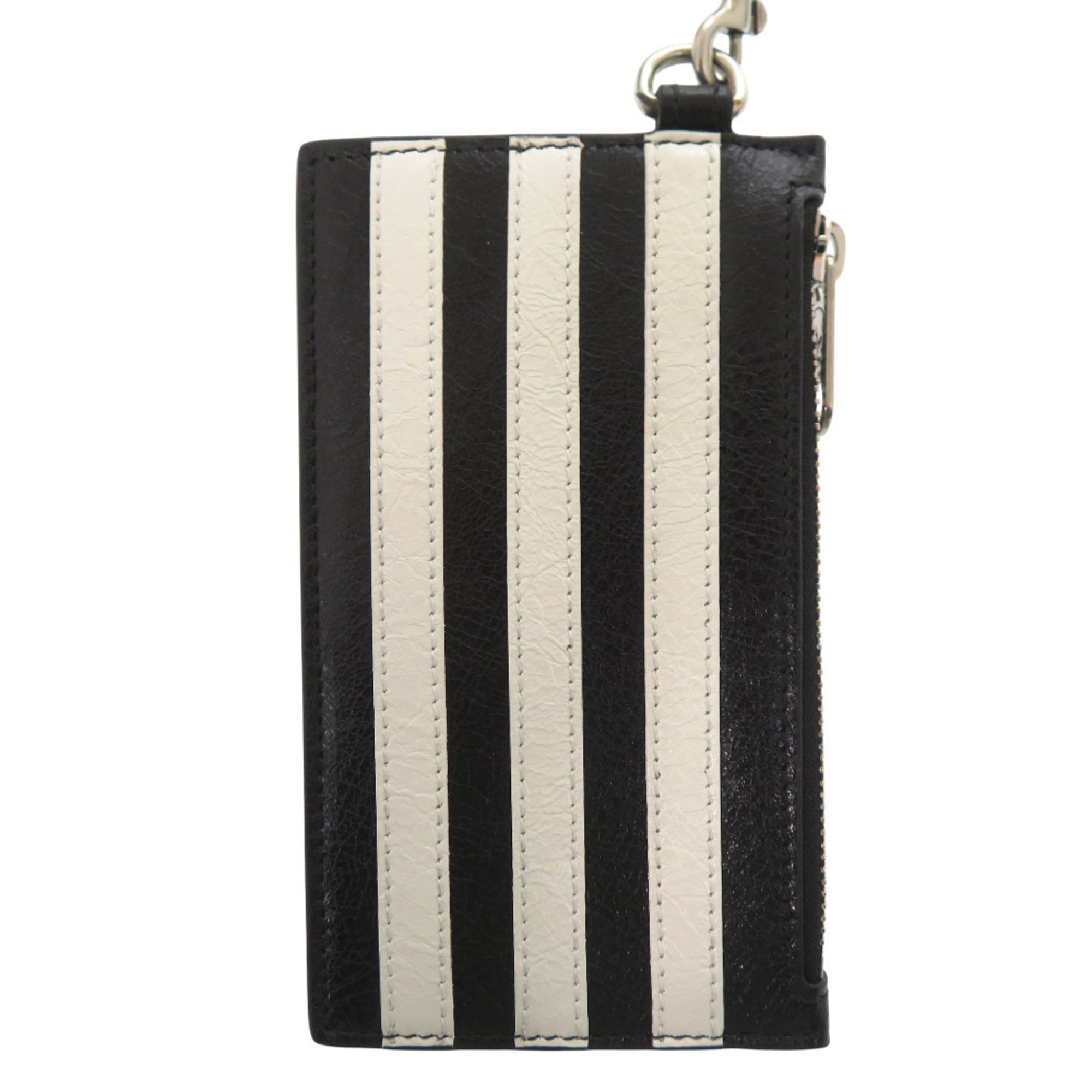 Balenciaga Black White Leather Shoulder Bag (Pre-Owned)