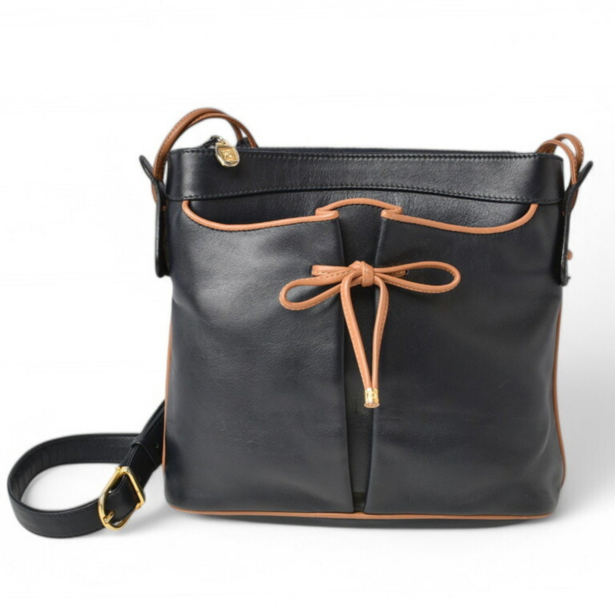 Celine Dark Navy Leather Shoulder Bag (Pre-Owned)