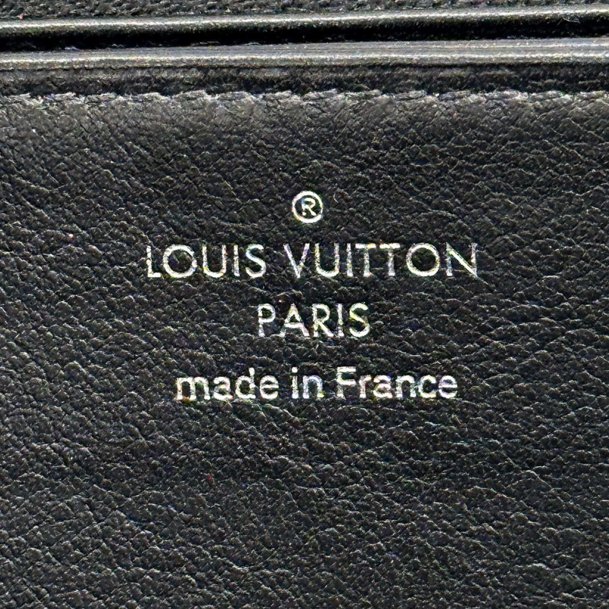 Louis Vuitton Black Noir Mahina Leather Long Wallet (Bi-Fold) (Pre-Owned)