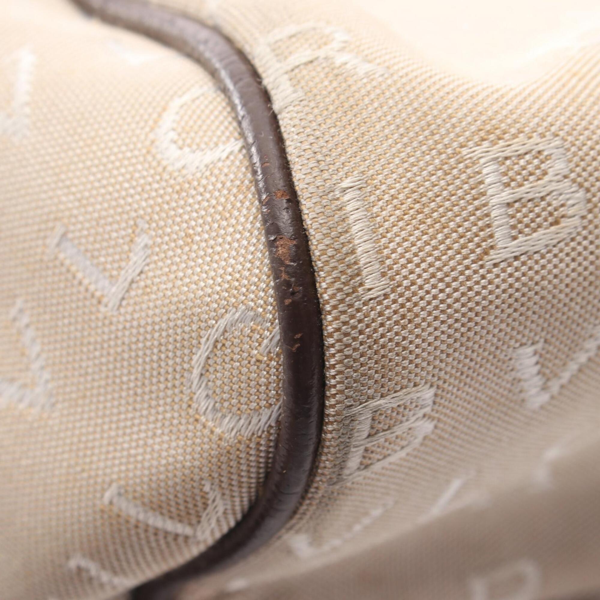 Bvlgari Beige Brown Canvas Leather Handbag (Pre-Owned)
