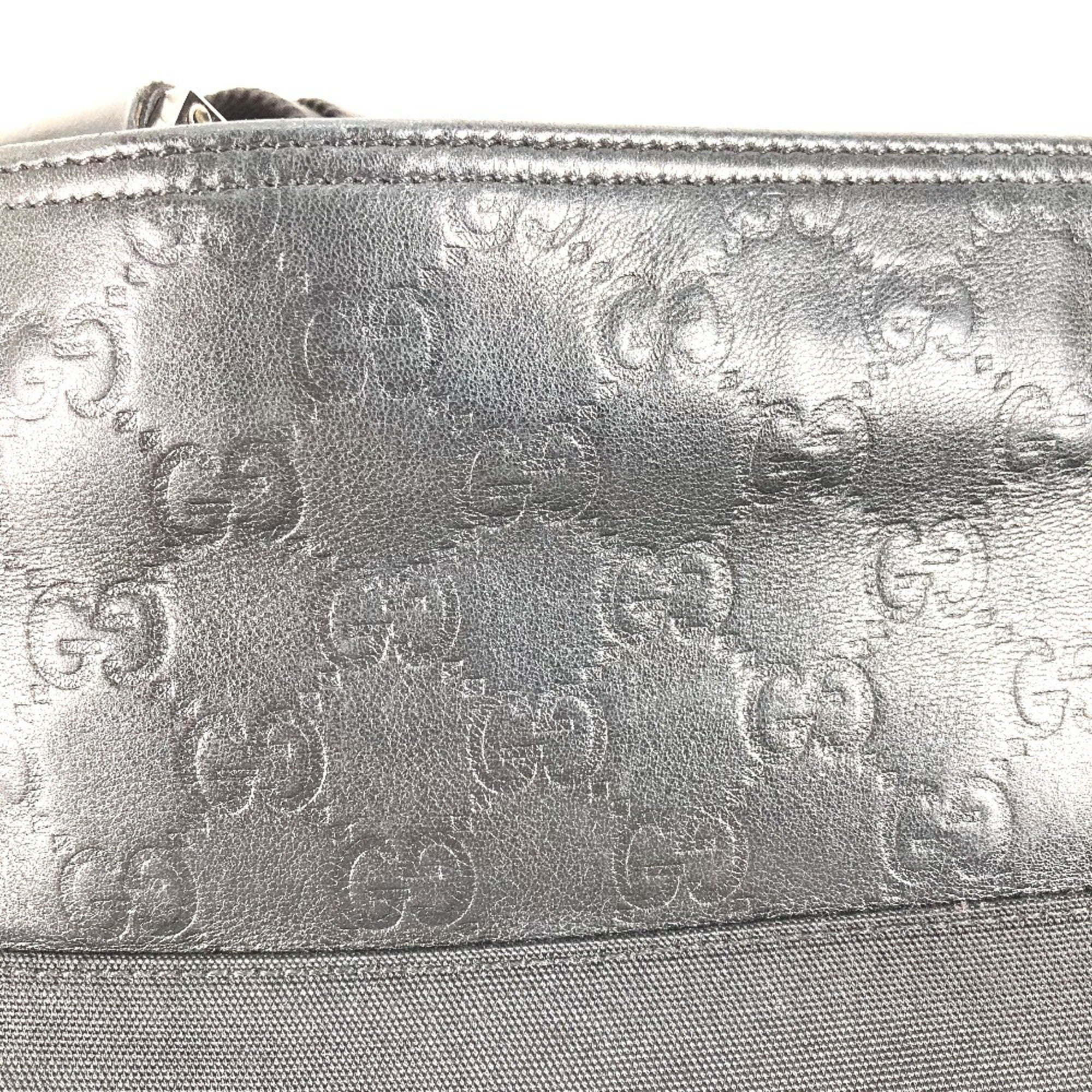 Gucci Black Leather Pochette Shoulder Bag Tote Bag (Pre-Owned)