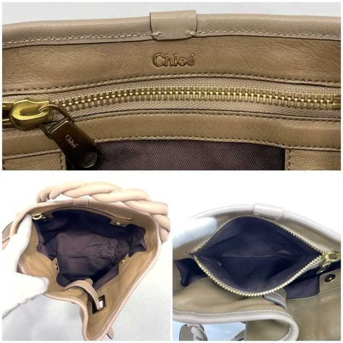 Chloé Beige Brown Leather Shoulder Bag (Pre-Owned)