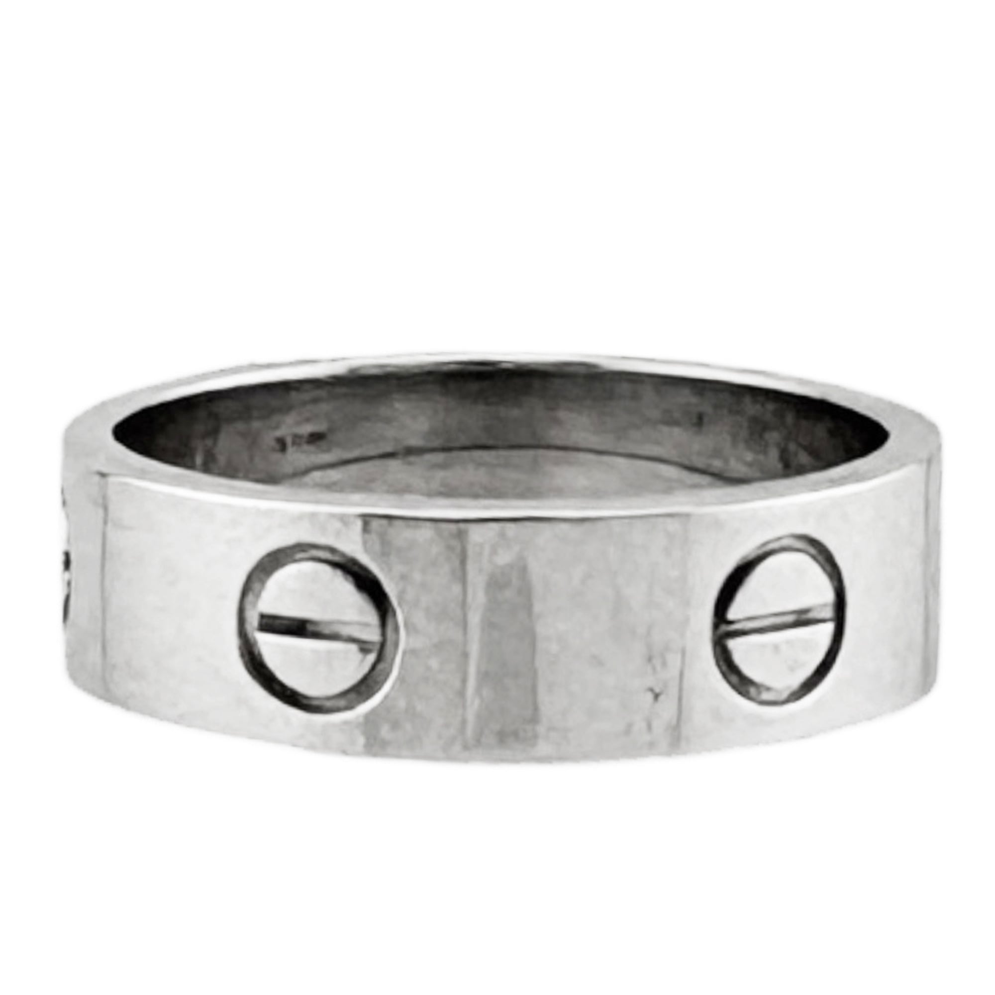 Cartier Love Silver White Gold (18K) Band Ring (Pre-Owned)