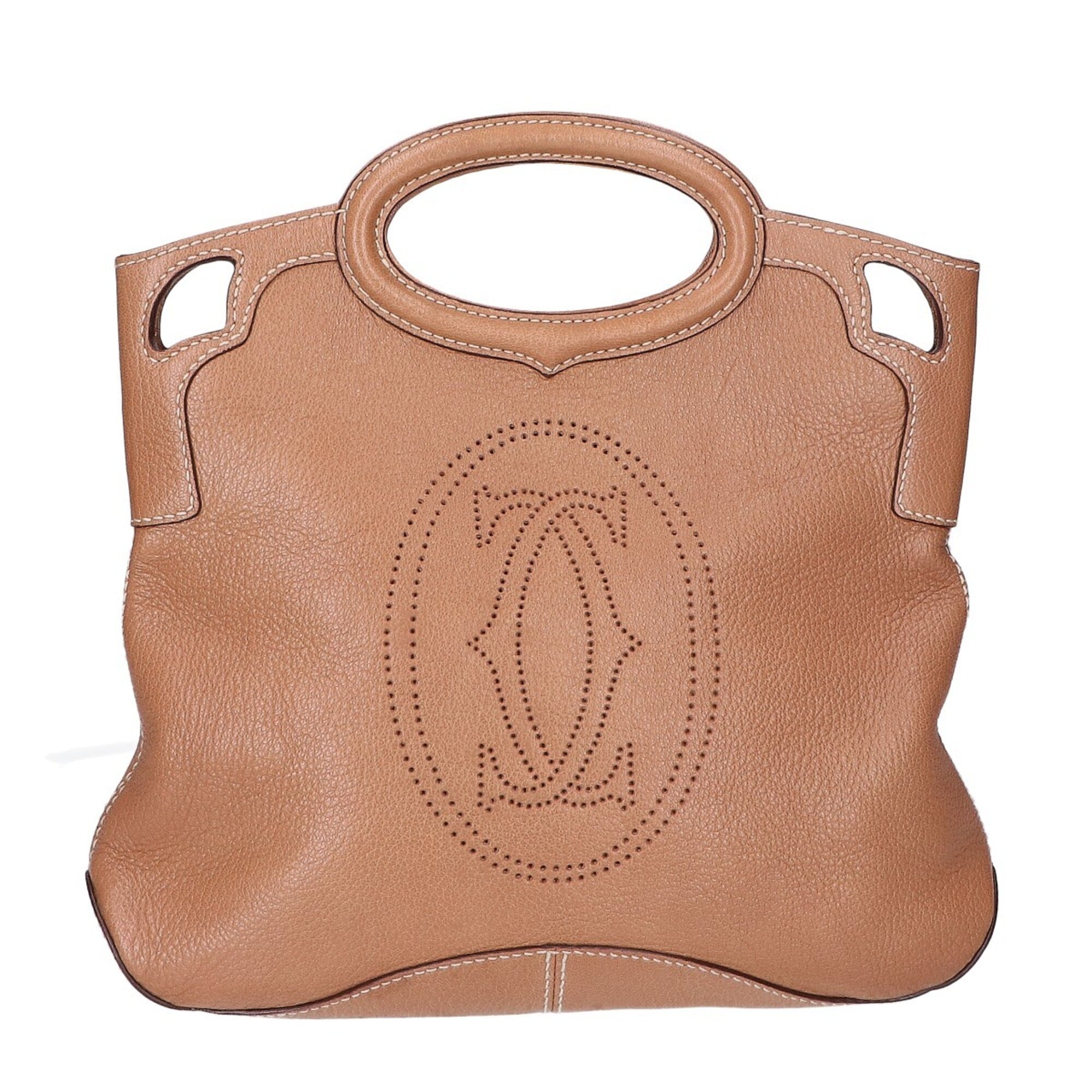 Cartier Camel Leather Handbag (Pre-Owned)
