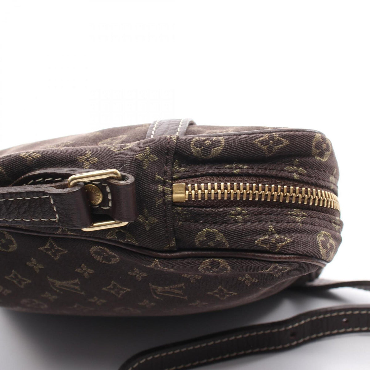 Louis Vuitton Brown Ebene Canvas Leather Handbag Pochette Shoulder Bag (Pre-Owned)