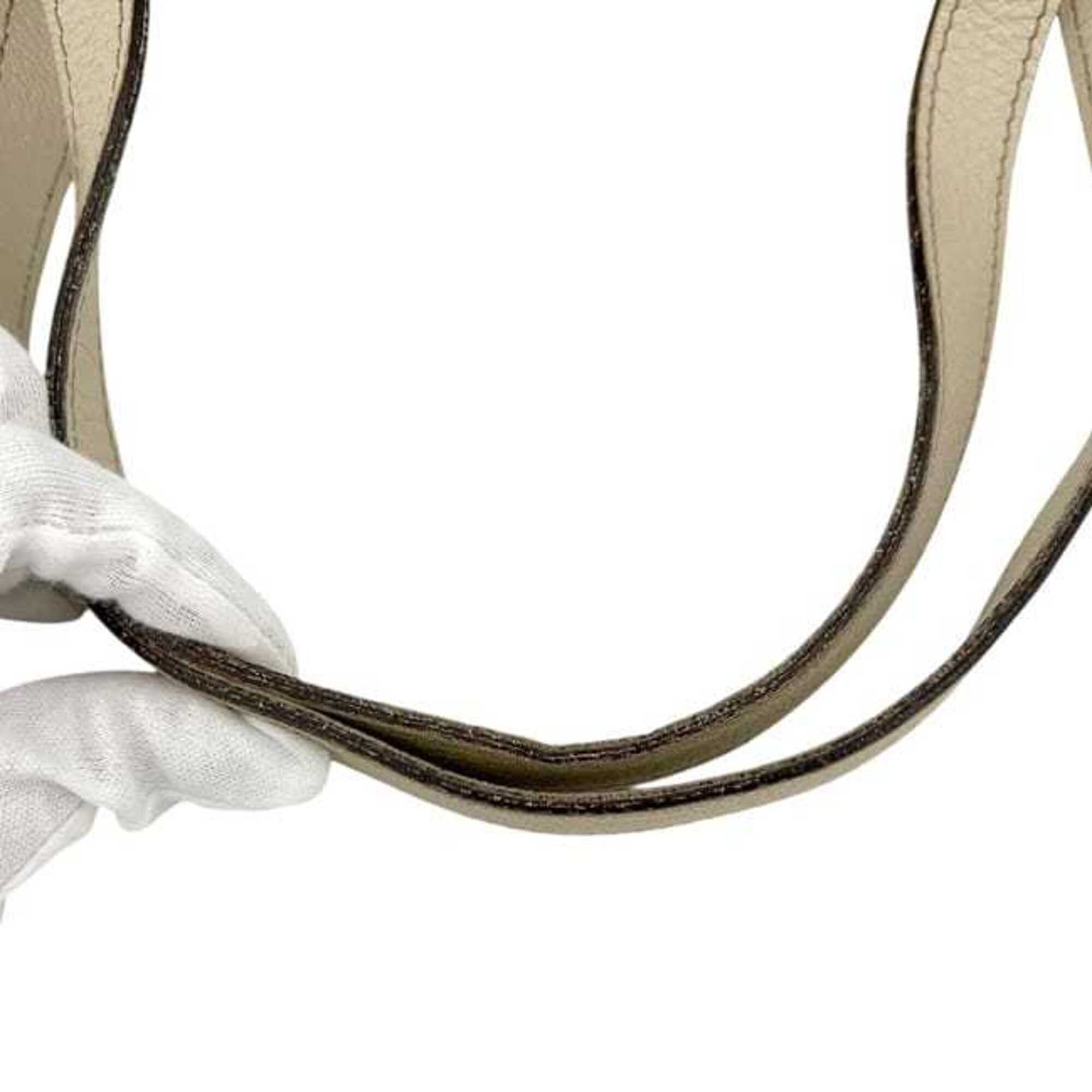 Gucci Beige Canvas Leather Tote Bag (Pre-Owned)