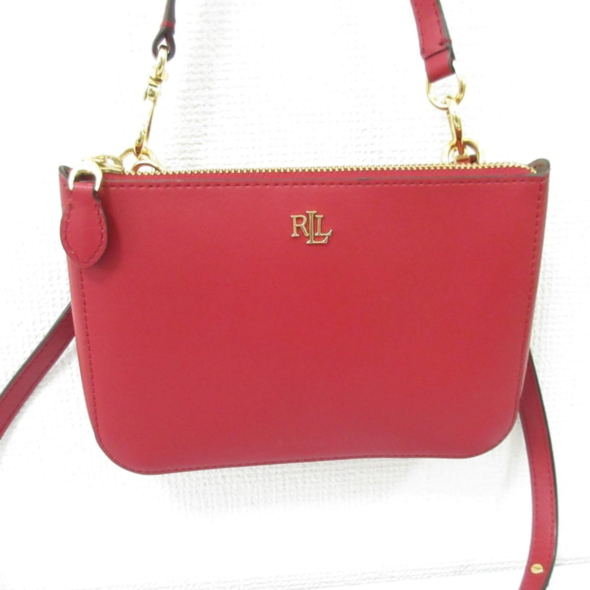 Ralph Lauren Red Color Leather Shoulder Bag (Pre-Owned)