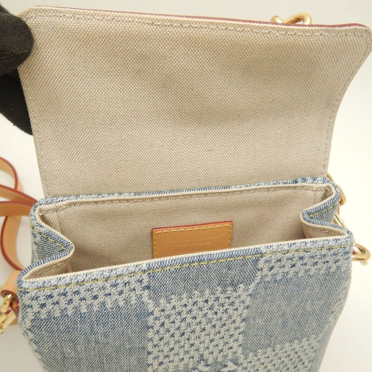 Louis Vuitton Blue Cotton Canvas Cuir Ombre Leather Shoulder Bag (Pre-Owned)