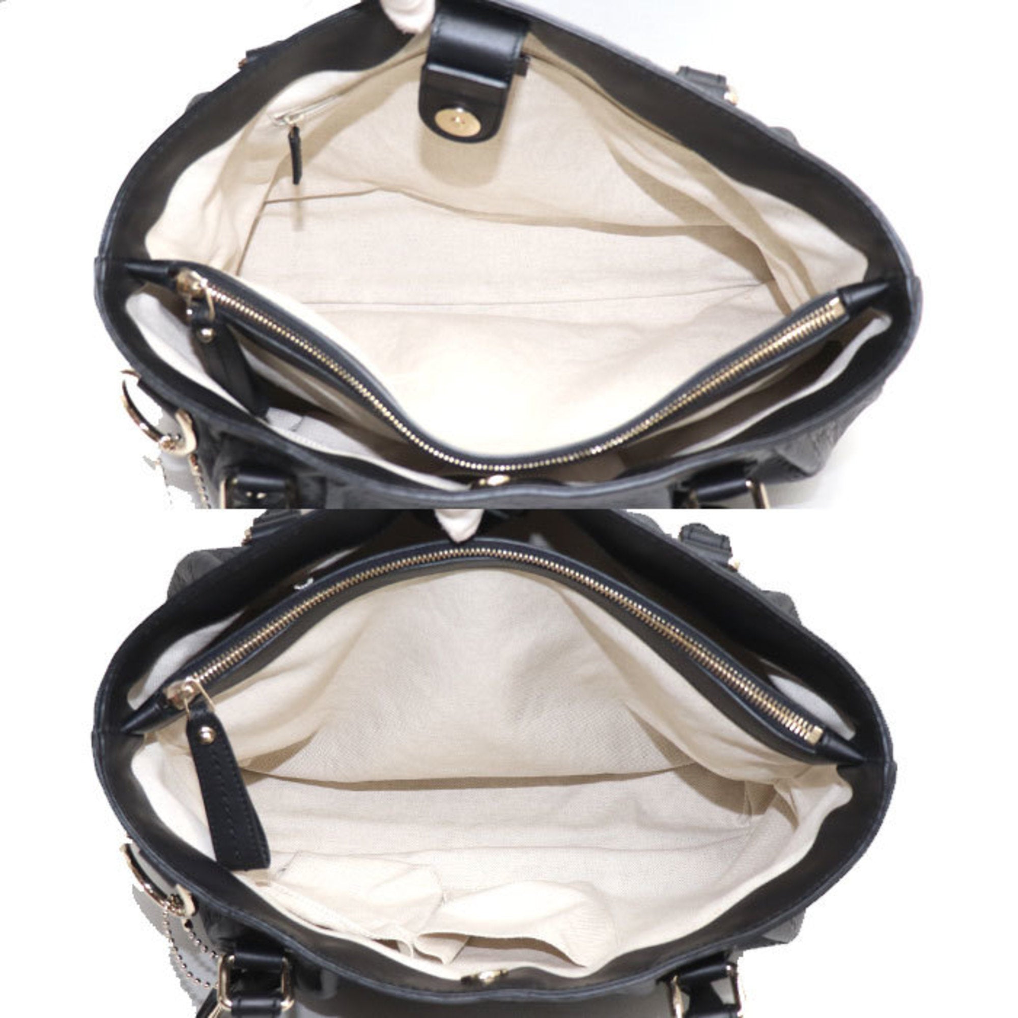 Gucci Black Leather Tote Bag (Pre-Owned)