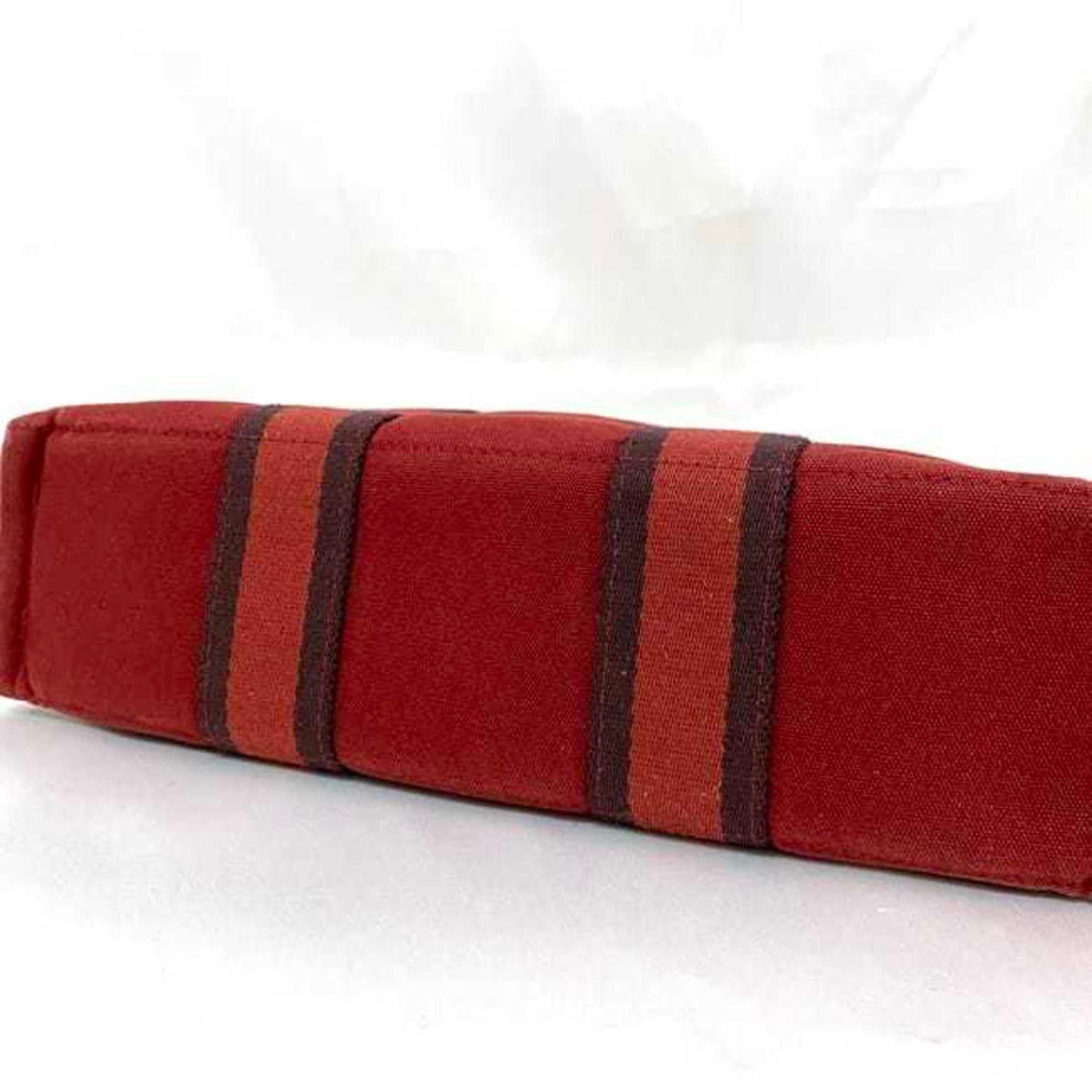 Hermes Red Color Canvas Handbag (Pre-Owned)