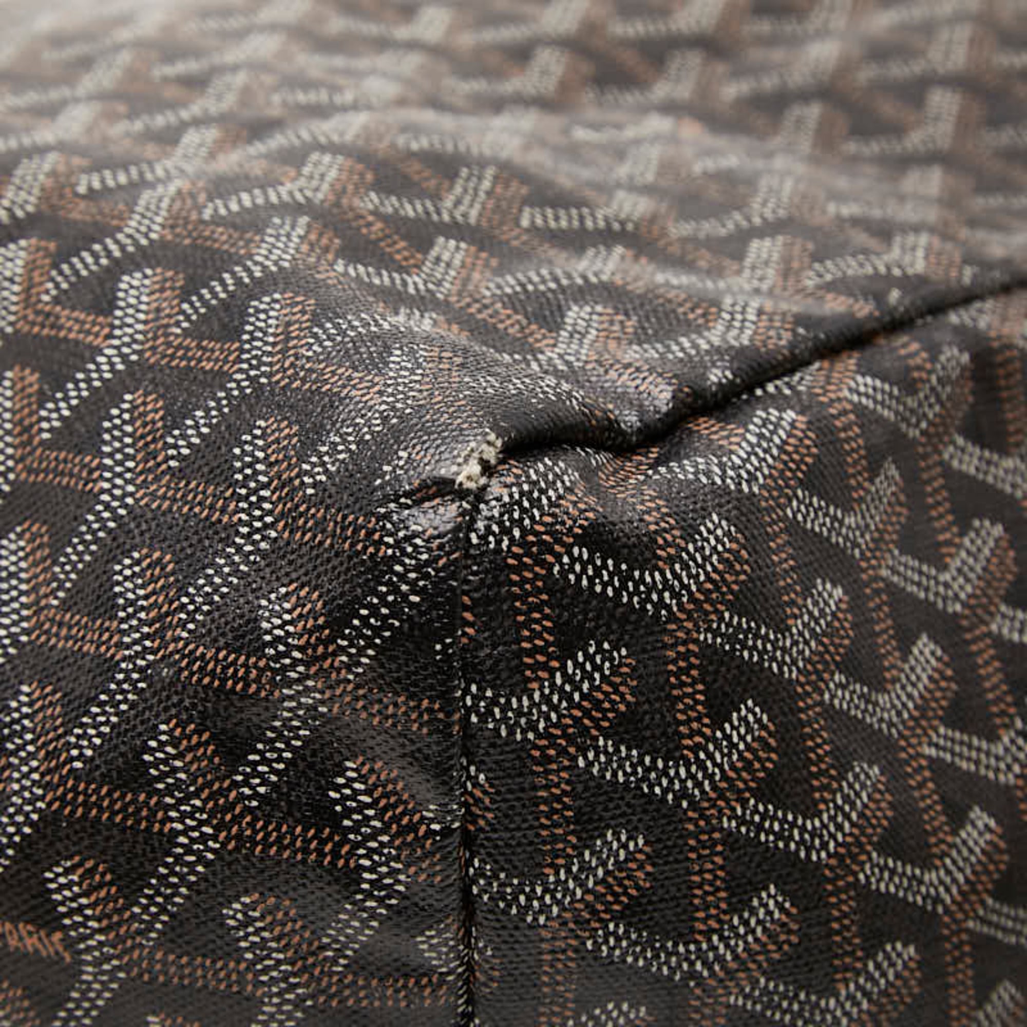 Goyard Black Brown Pvc Leather Pouch Shoulder Bag Tote Bag (Pre-Owned)