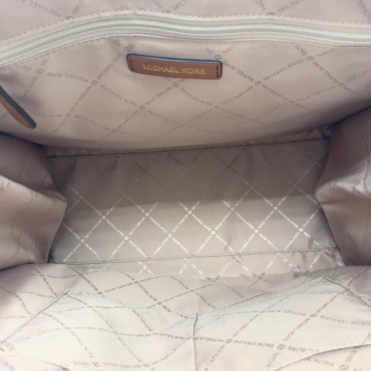 Michael Kors Brown White Pvc Shoulder Bag Tote Bag (Pre-Owned)