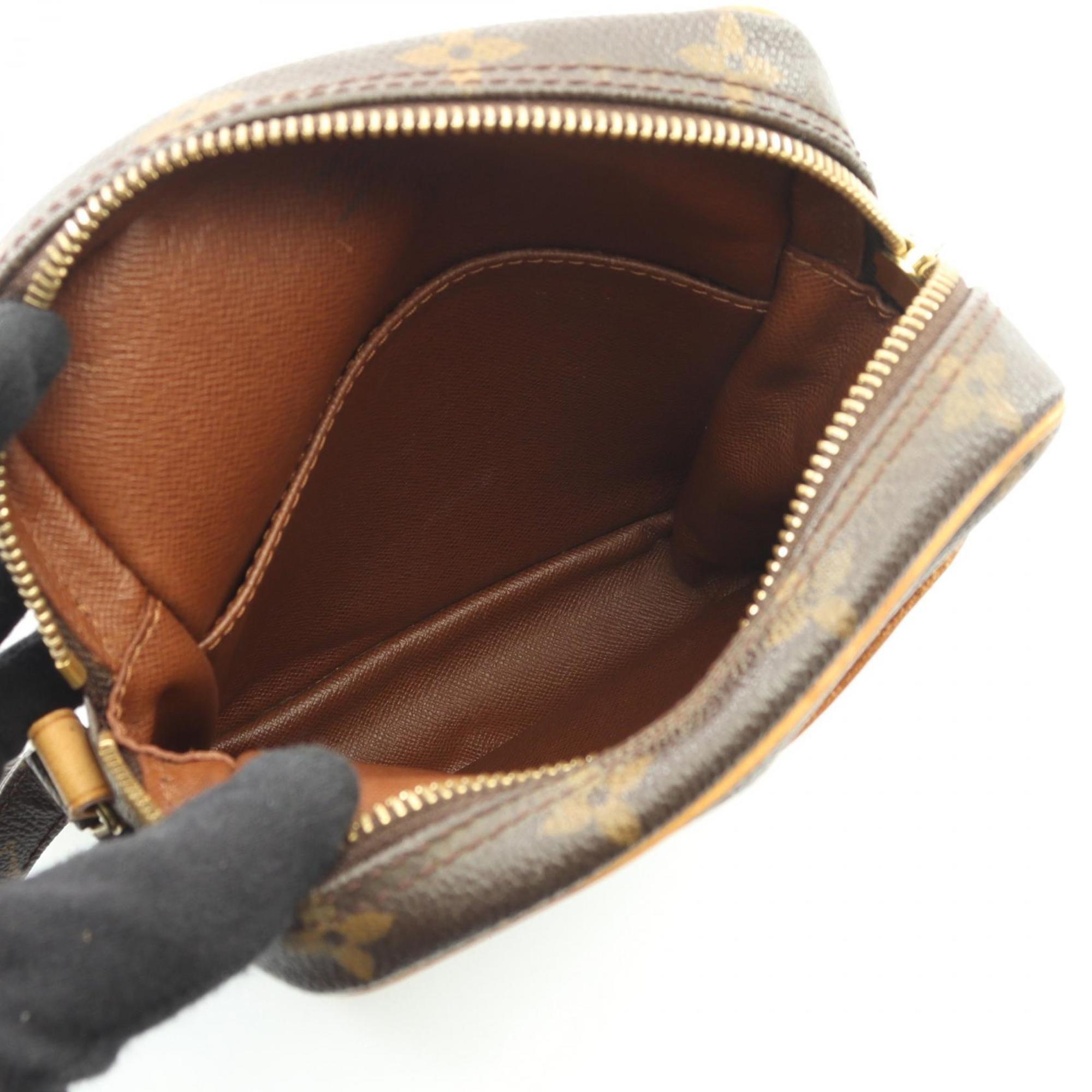 Louis Vuitton Brown Monogram Coated Canvas Leather Shoulder Bag (Pre-Owned)
