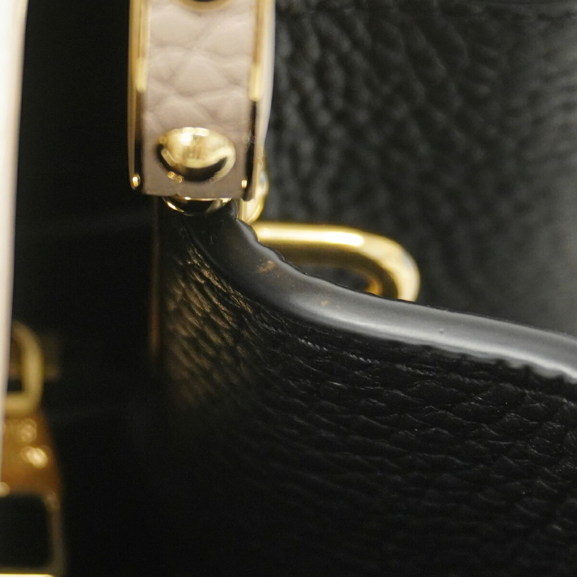 Louis Vuitton Beige Black Handbag (Pre-Owned)