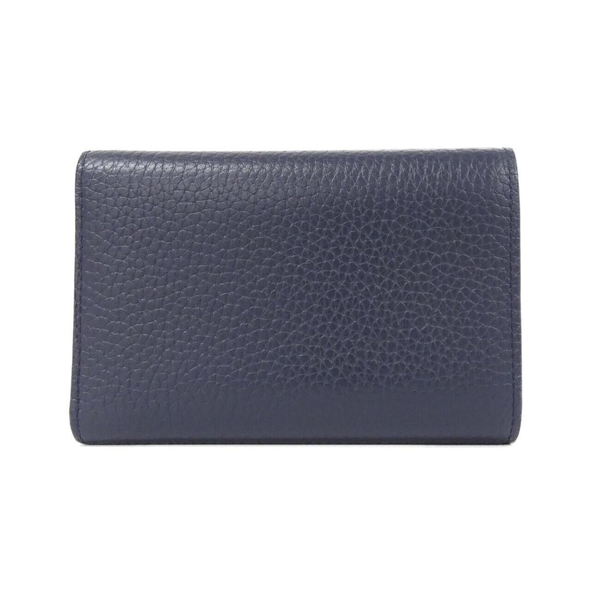 Louis Vuitton Navy Leather Wallet (Tri-Fold) (Pre-Owned)