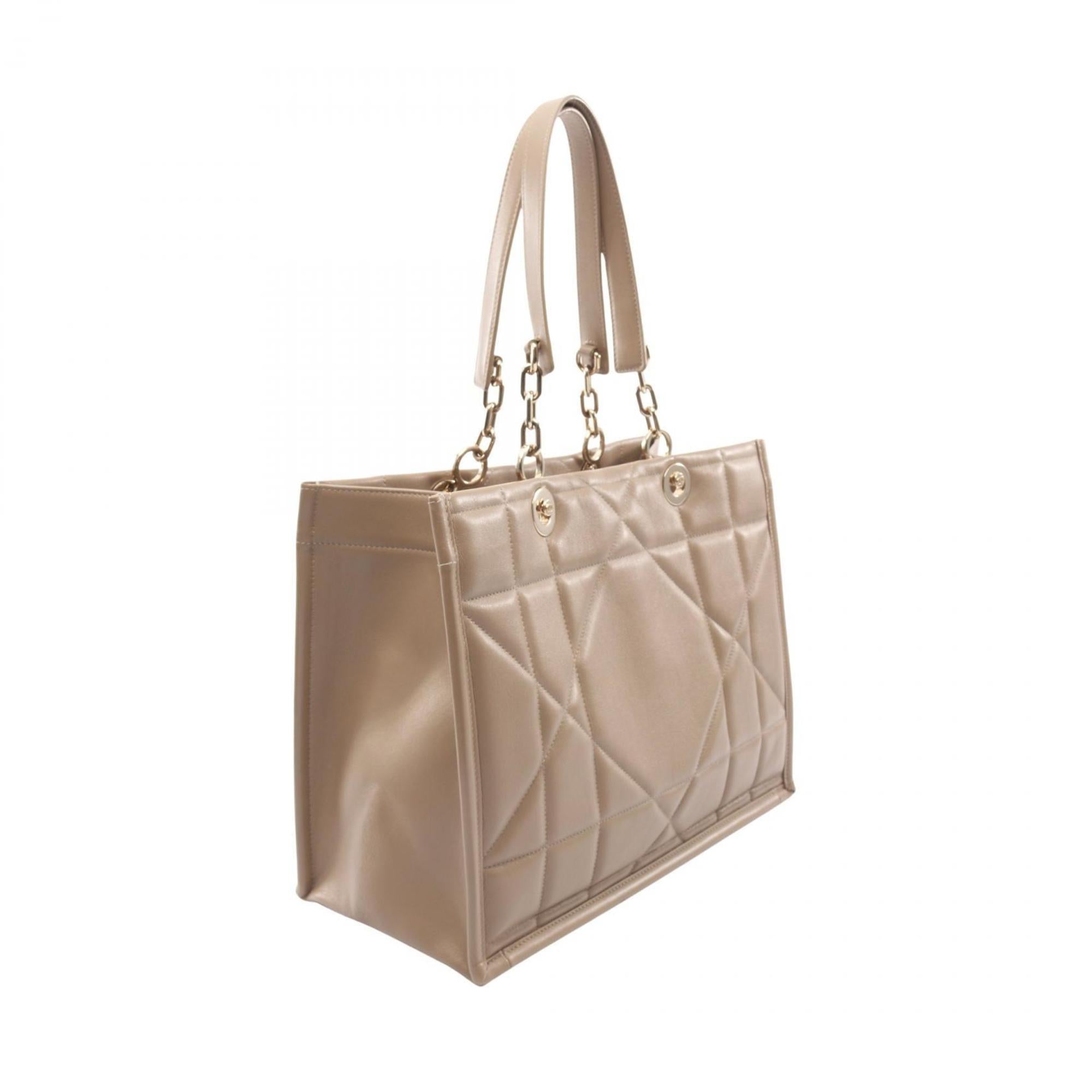 Christian Dior Beige Leather Tote Bag (Pre-Owned)