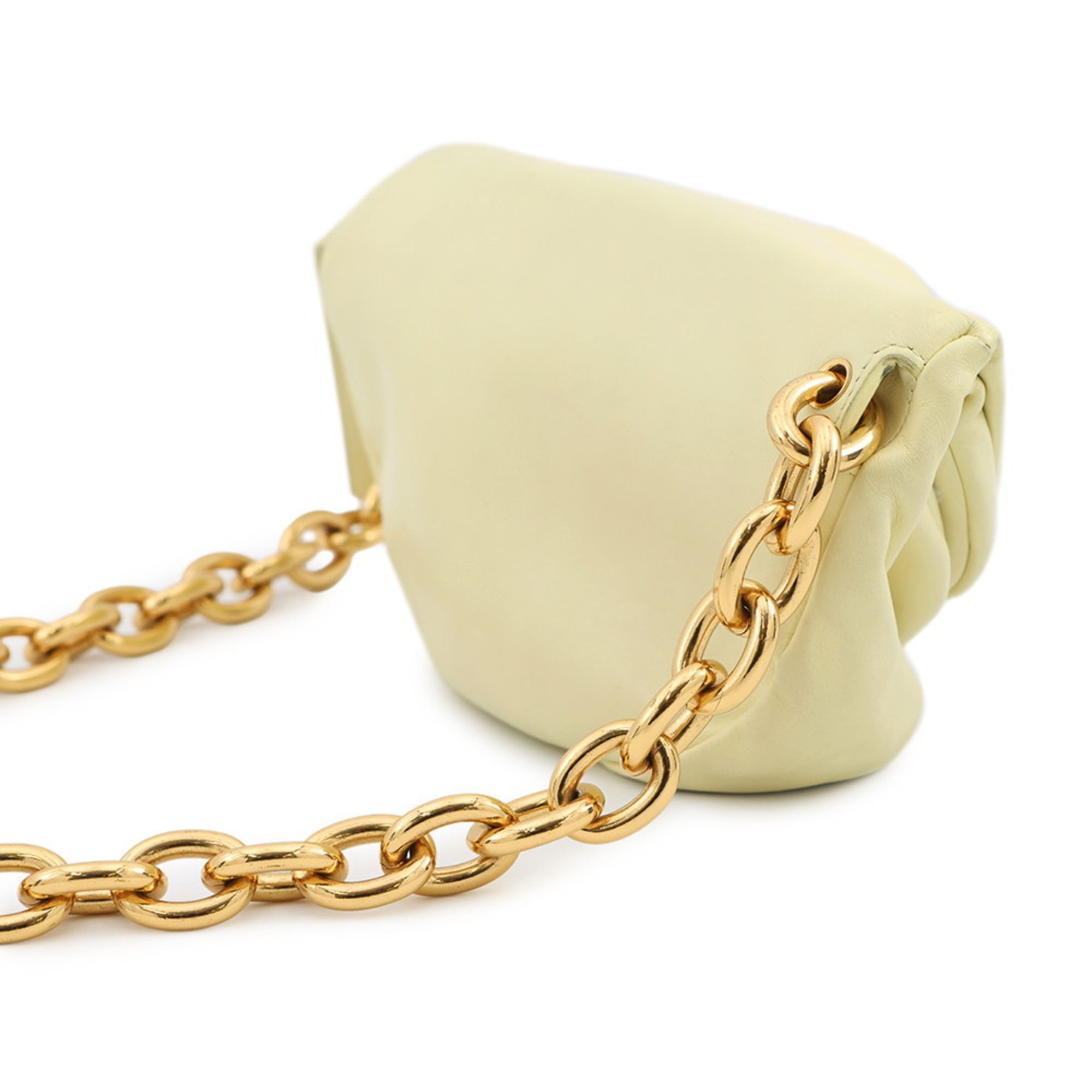 Bottega Veneta Yellow Leather Handbag Sling Bag (Pre-Owned)