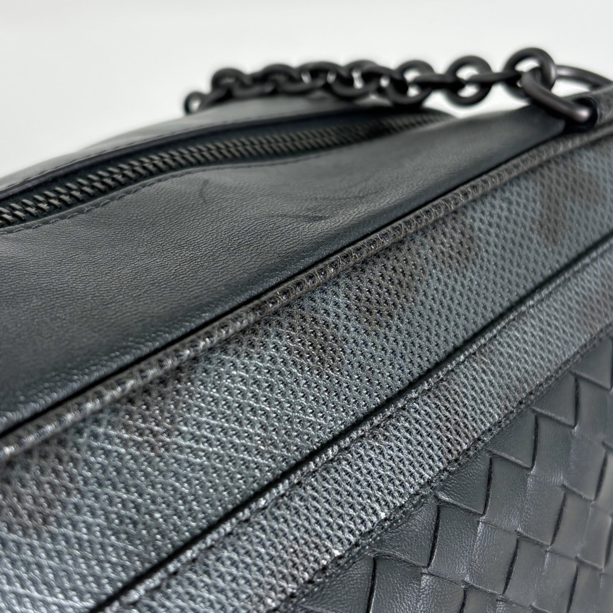 Bottega Veneta Dark Green Leather Tote Bag (Pre-Owned)