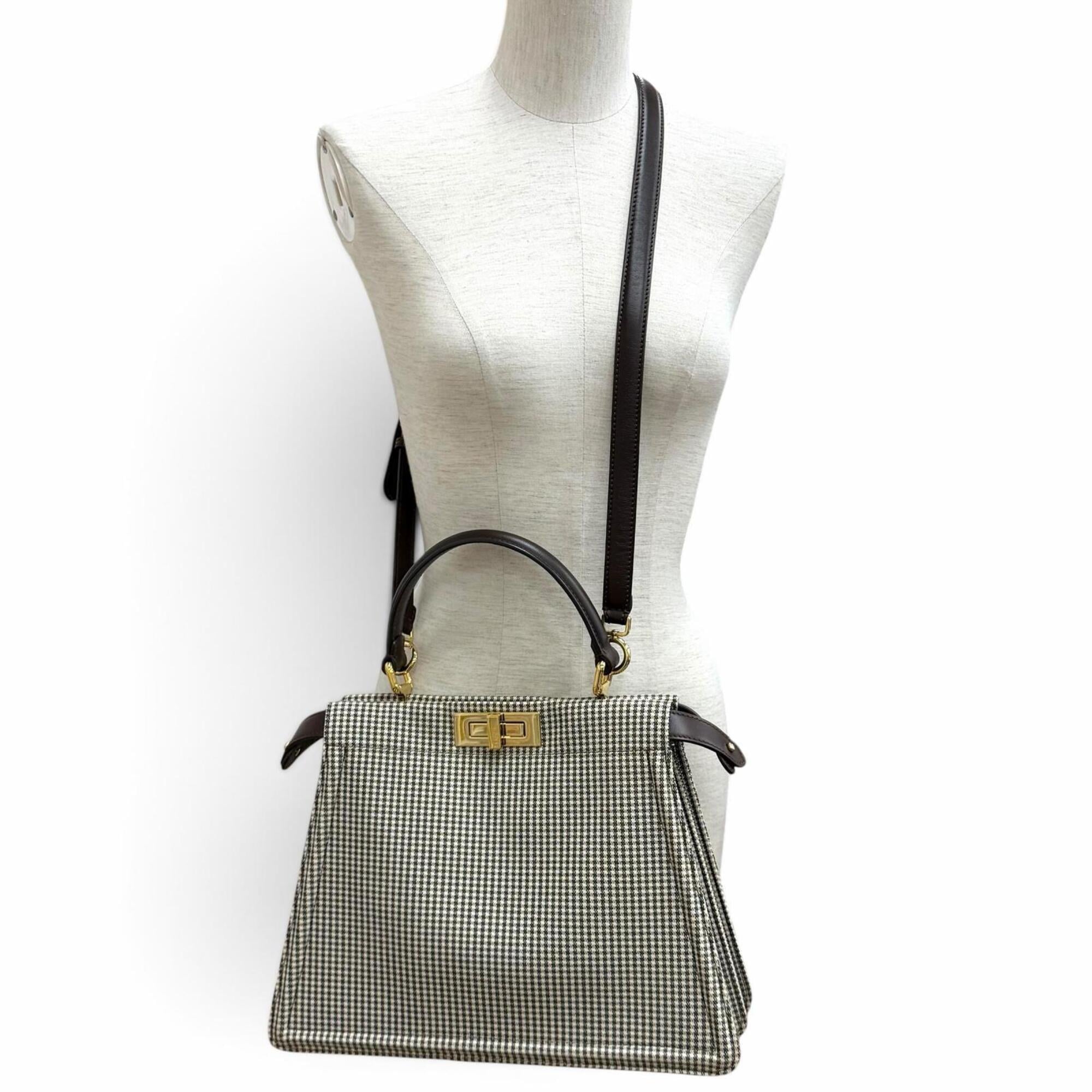 Fendi Brown Canvas Leather Handbag (Pre-Owned)