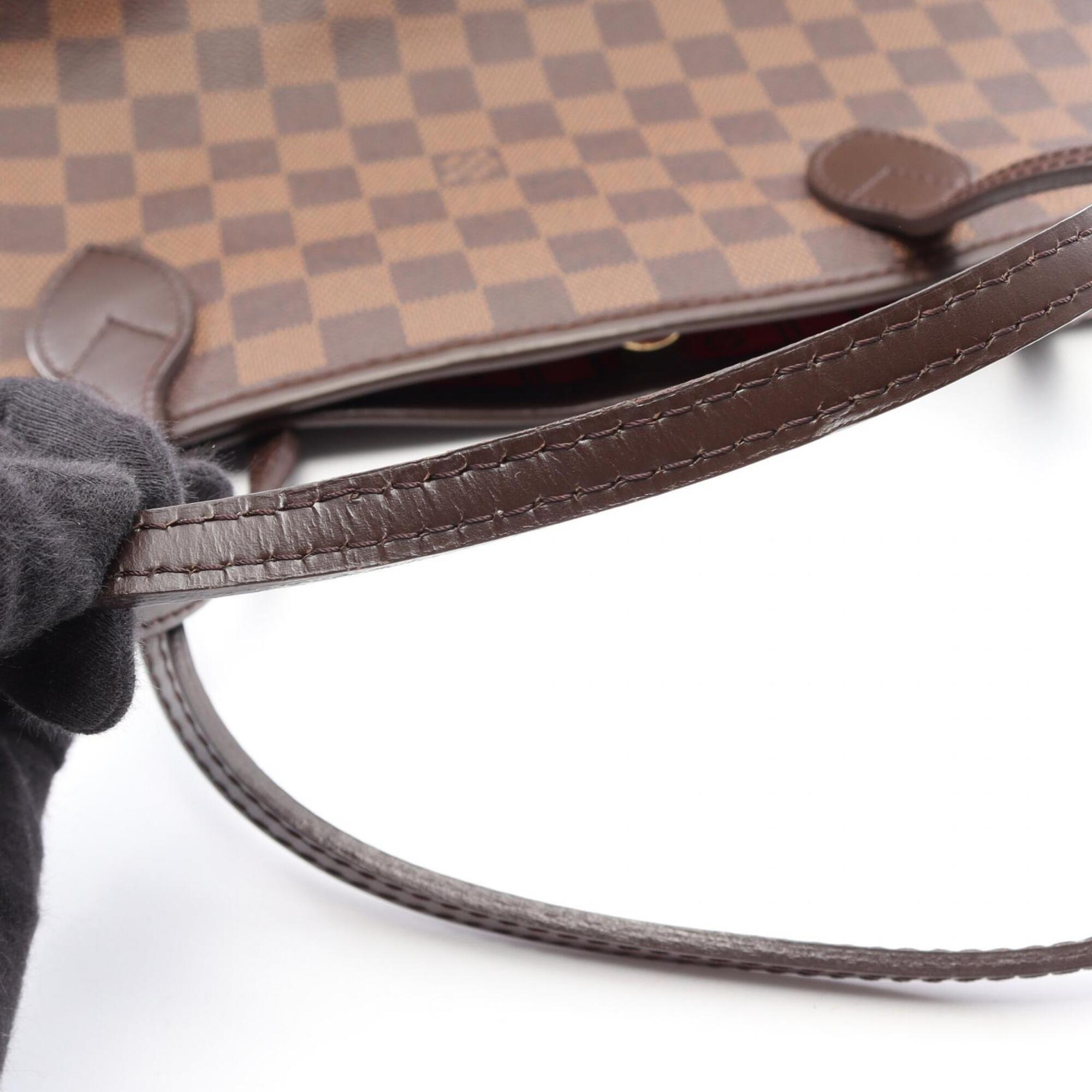 Louis Vuitton Brown Coated Canvas Leather Handbag Tote Bag (Pre-Owned)