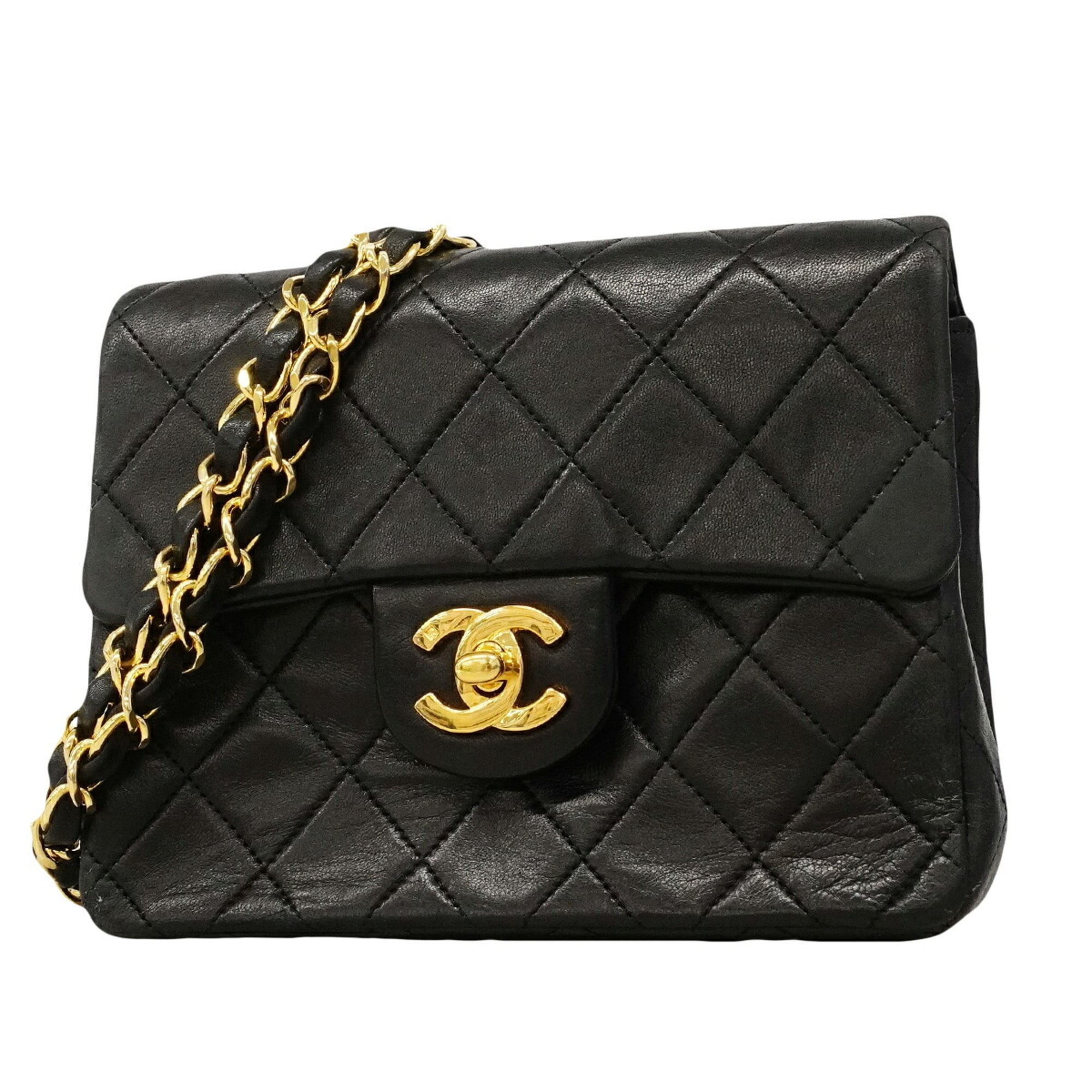 Chanel Black Leather Shoulder Bag (Pre-Owned)