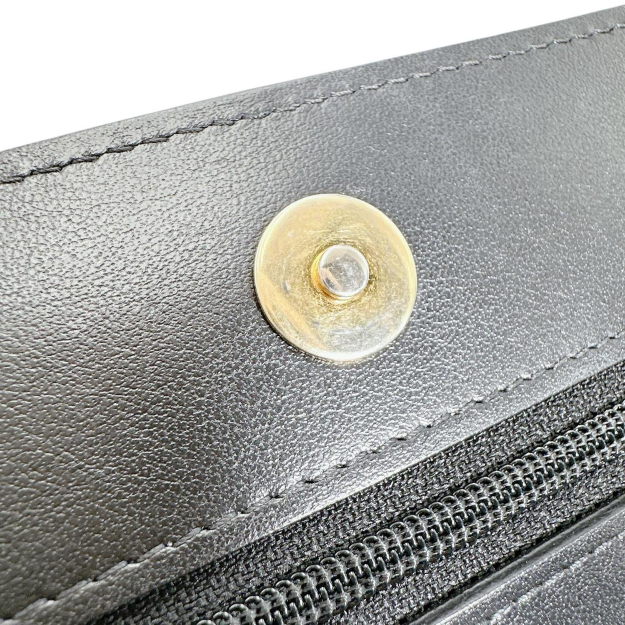 Chanel Black Leather Chain/Shoulder Wallet (Pre-Owned)