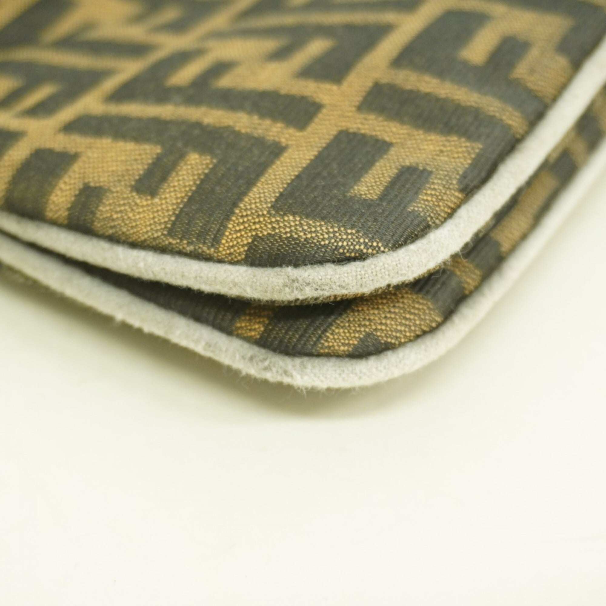 Fendi Brown Nylon Canvas Handbag (Pre-Owned)