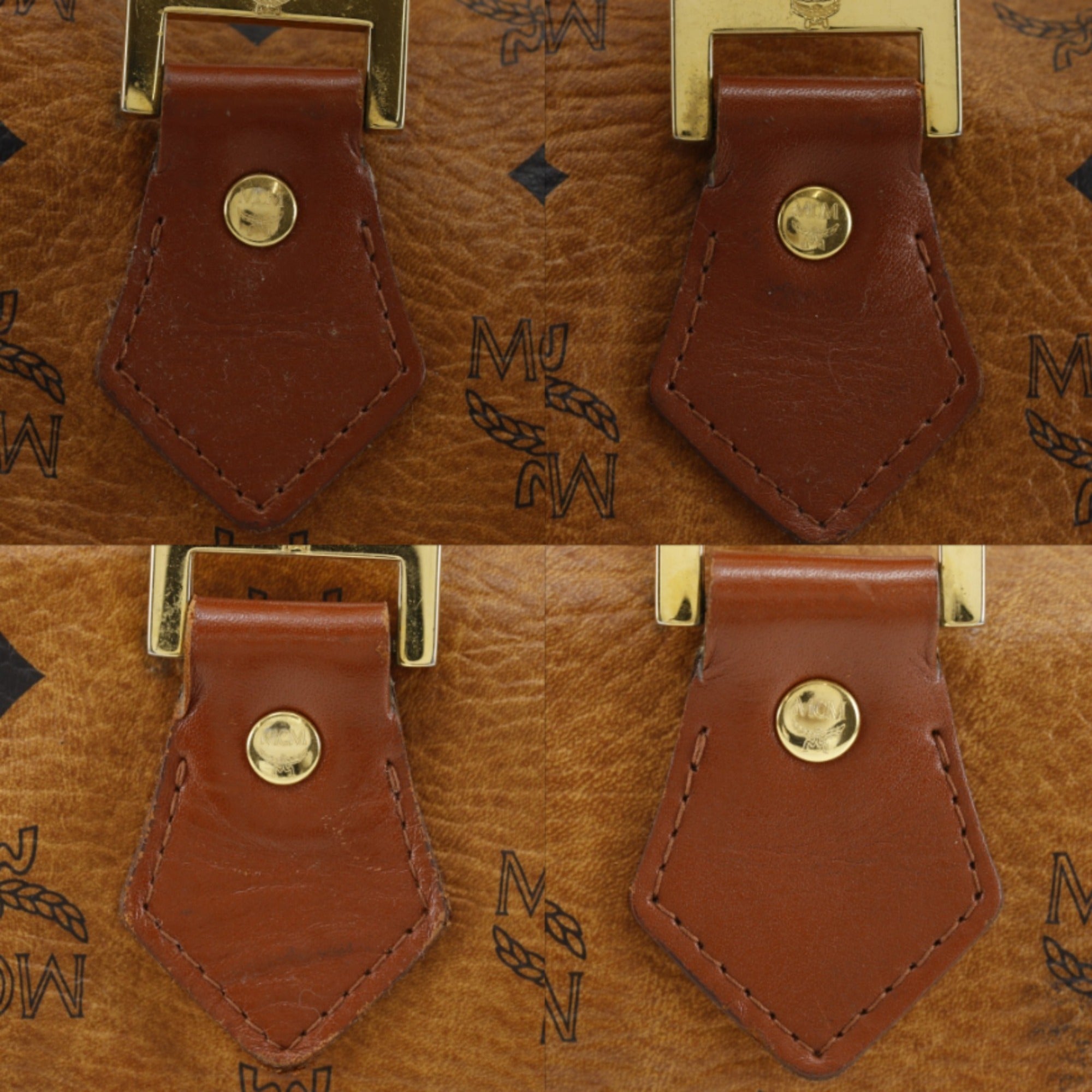 Mcm Brown Pvc Boston Bag Handbag (Pre-Owned)