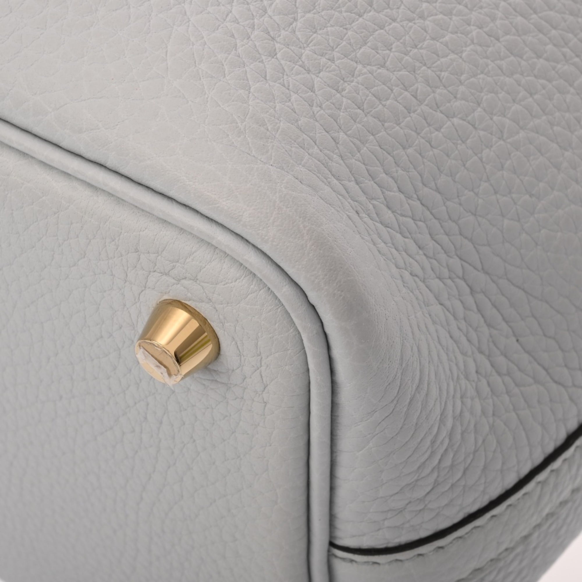 Hermes Blue Taurillon Clemence Leather Handbag (Pre-Owned)