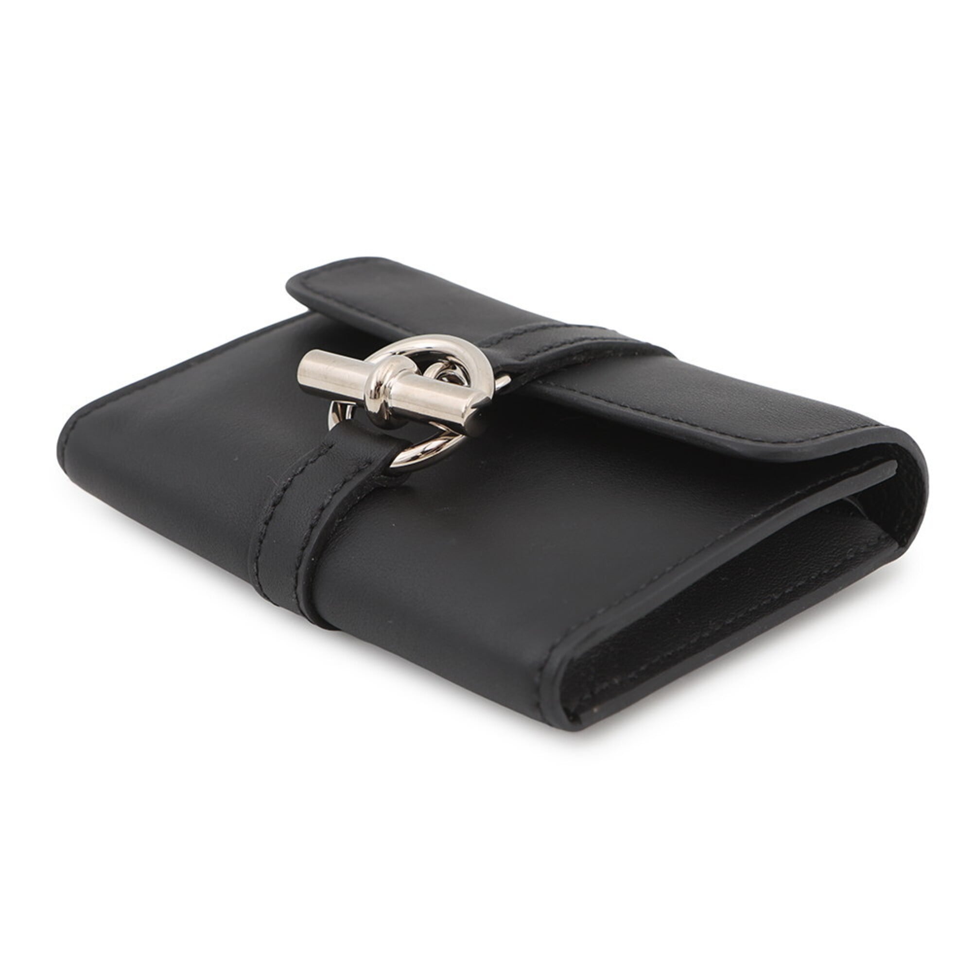 Hermes Kara Black Swift Leather Coin Purse/Coin Case (Pre-Owned)