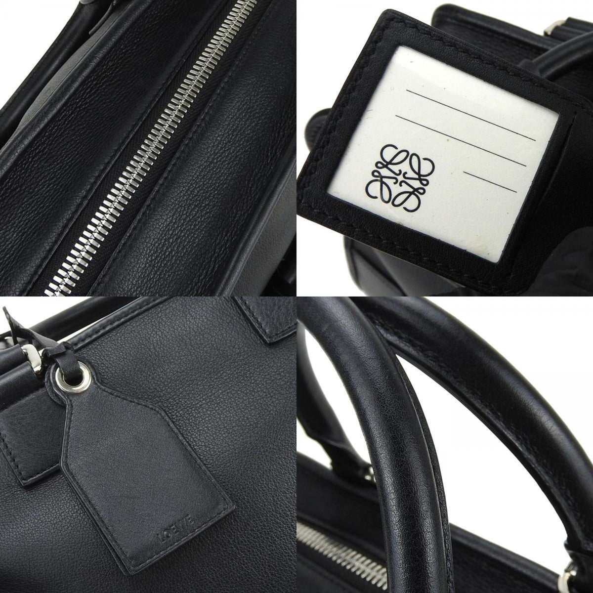 Loewe Amazona Black Leather Handbag (Pre-Owned)
