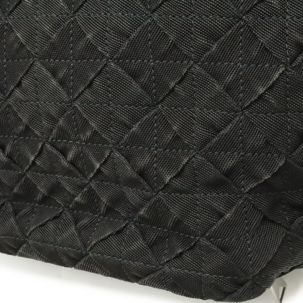 Bottega Veneta Intrecciato Black Canvas Shoulder Bag (Pre-Owned)