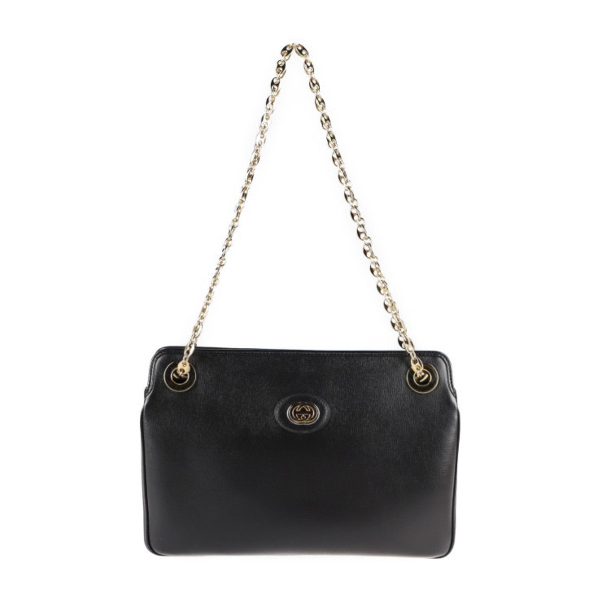 Gucci Black Leather Shoulder Bag (Pre-Owned)