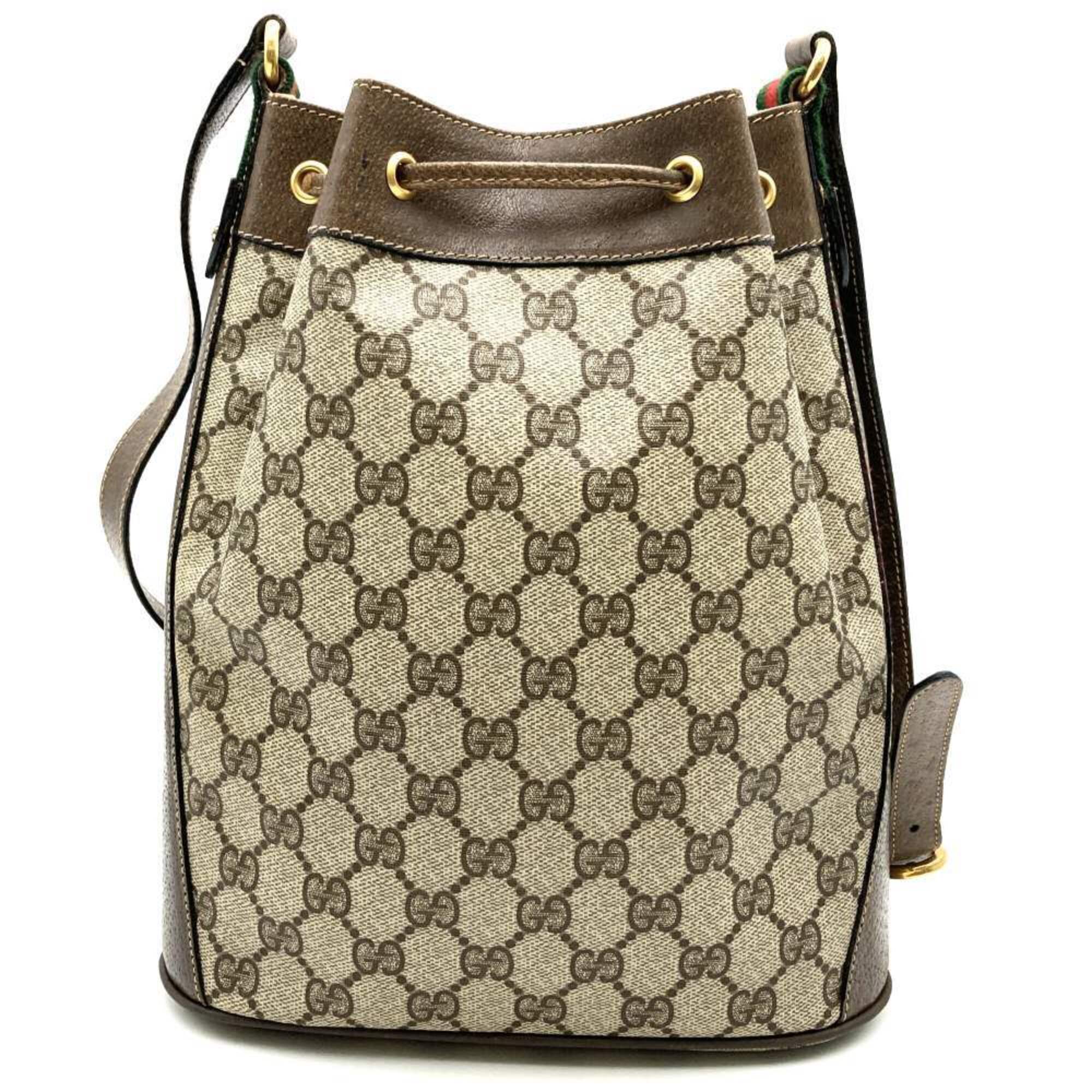 Gucci Brown Gg Supreme Shoulder Bag (Pre-Owned)