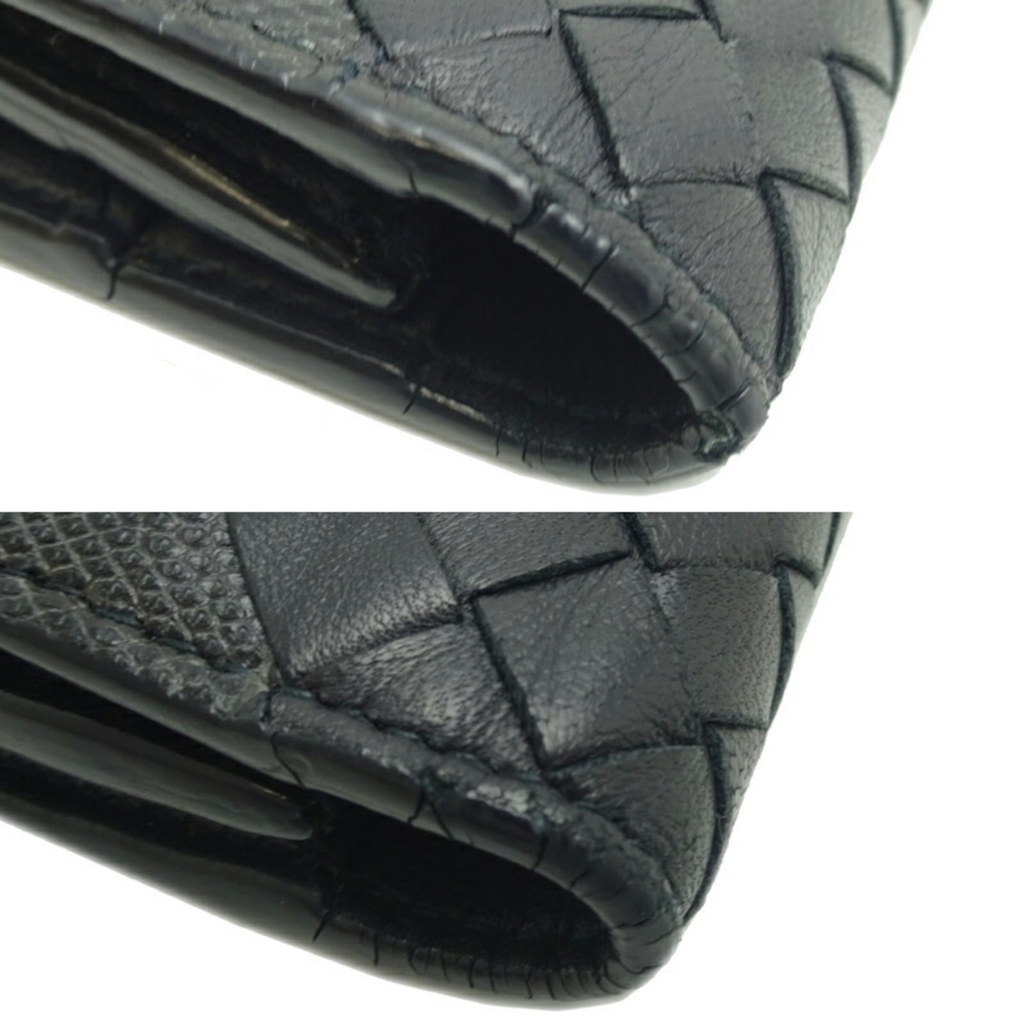 Bottega Veneta Intrecciato Black Intrecciato Coin Purse/Coin Case (Pre-Owned)