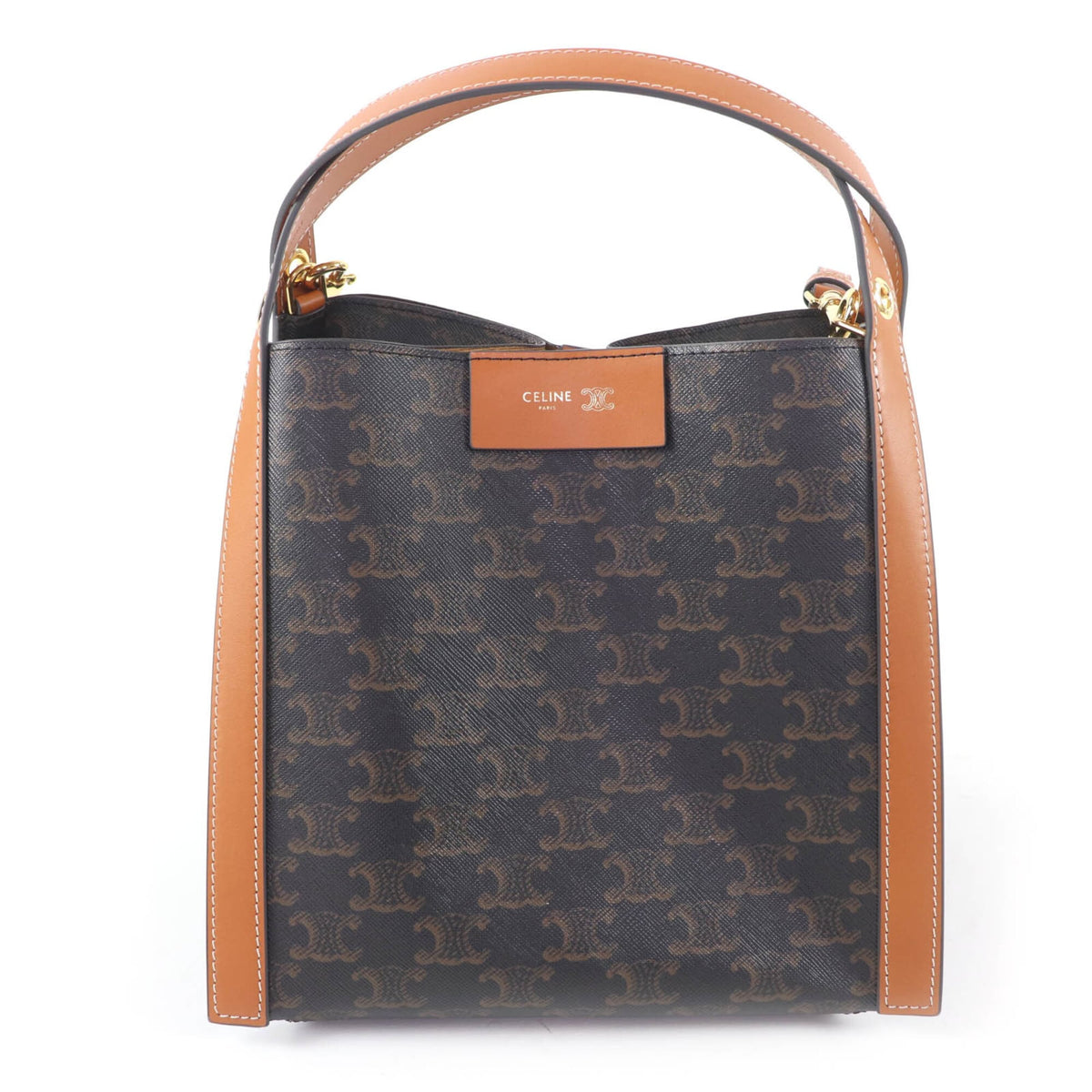 Celine Yellow Canvas Shoulder Bag (Pre-Owned)