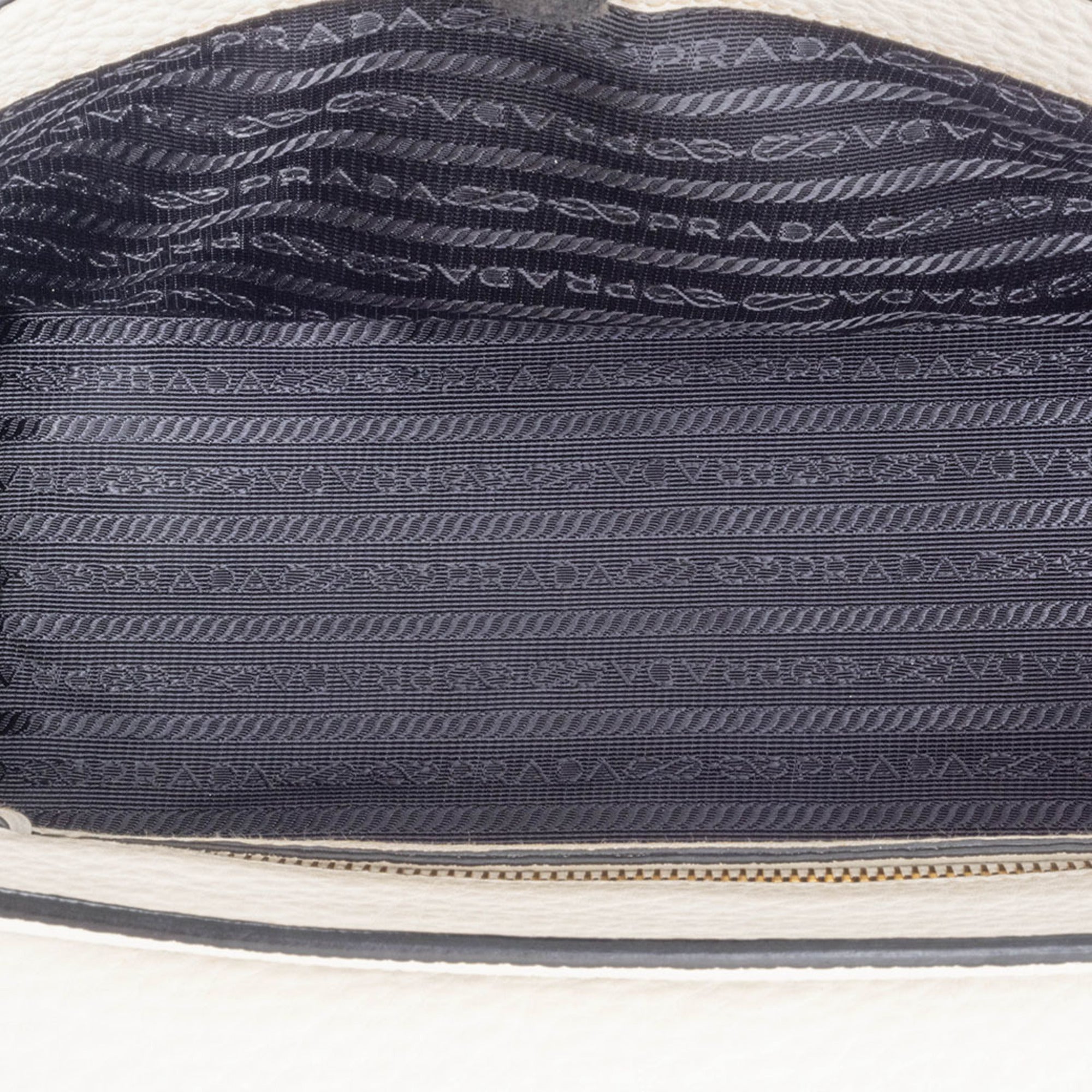 Prada White Leather Handbag (Pre-Owned)