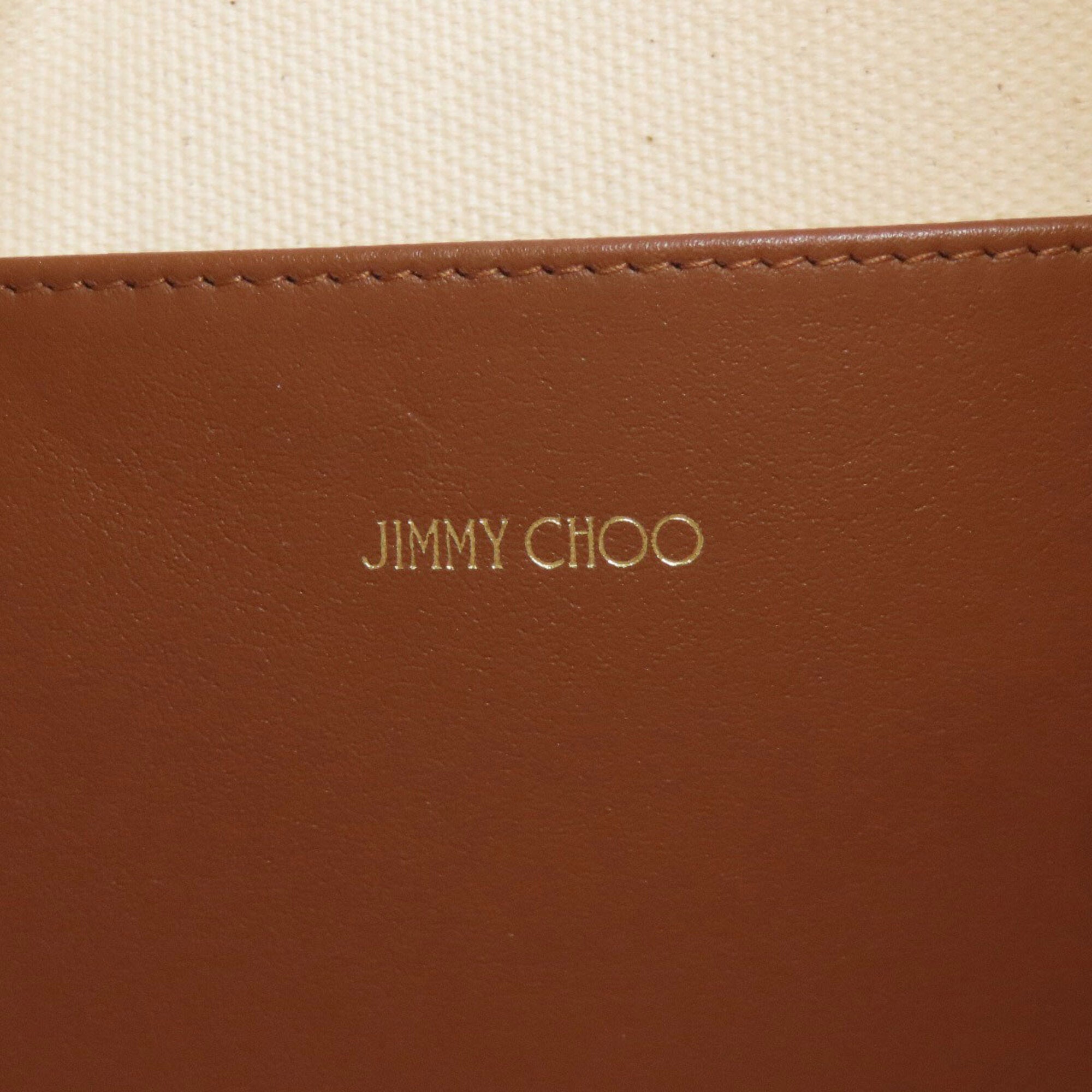 Jimmy Choo Beige Canvas Tote Bag (Pre-Owned)