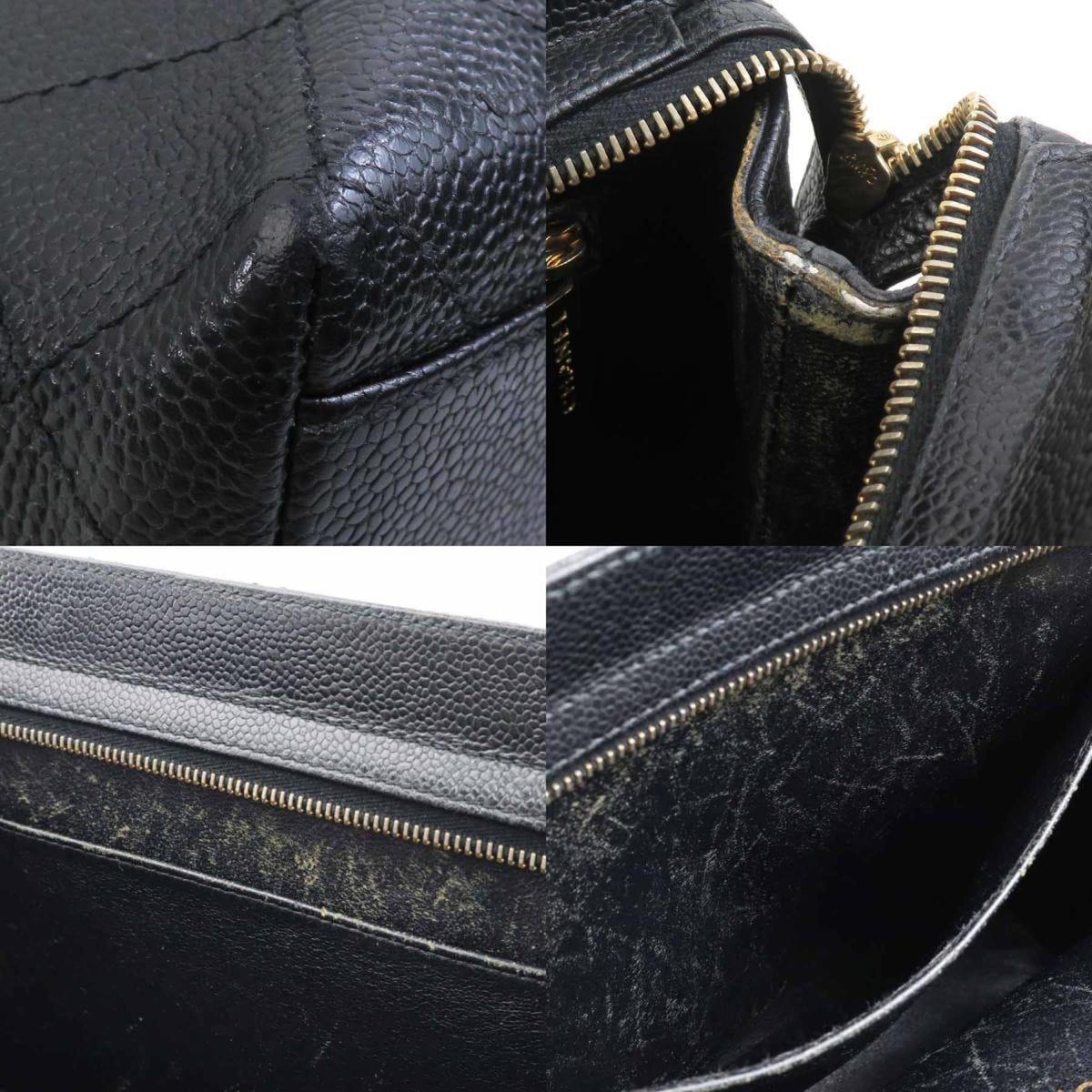 Chanel Black Grained Calfskin Shoulder Bag (Pre-Owned)