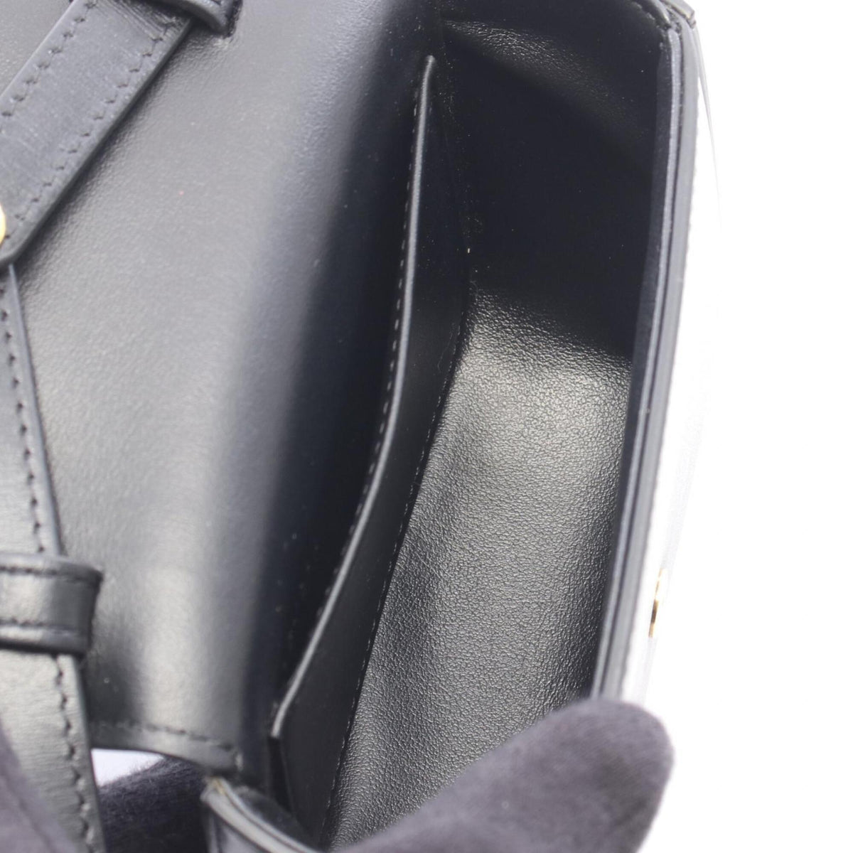 Celine Black Leather Handbag Shoulder Bag (Pre-Owned)
