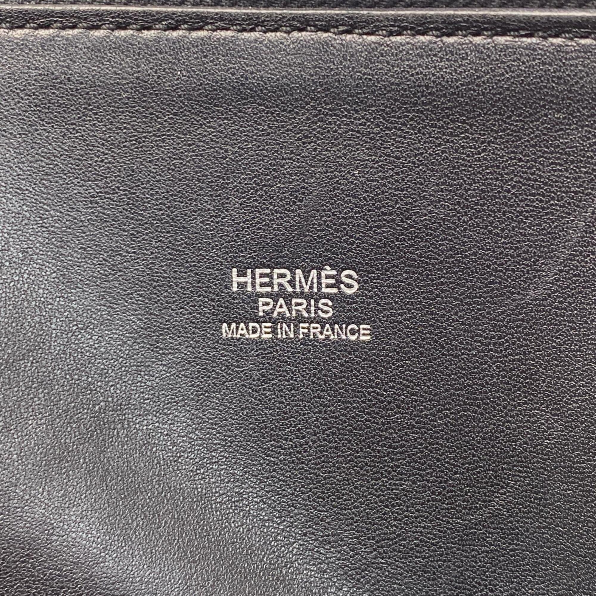 Hermes Black Taurillon Clemence Leather Handbag Shoulder Bag (Pre-Owned)