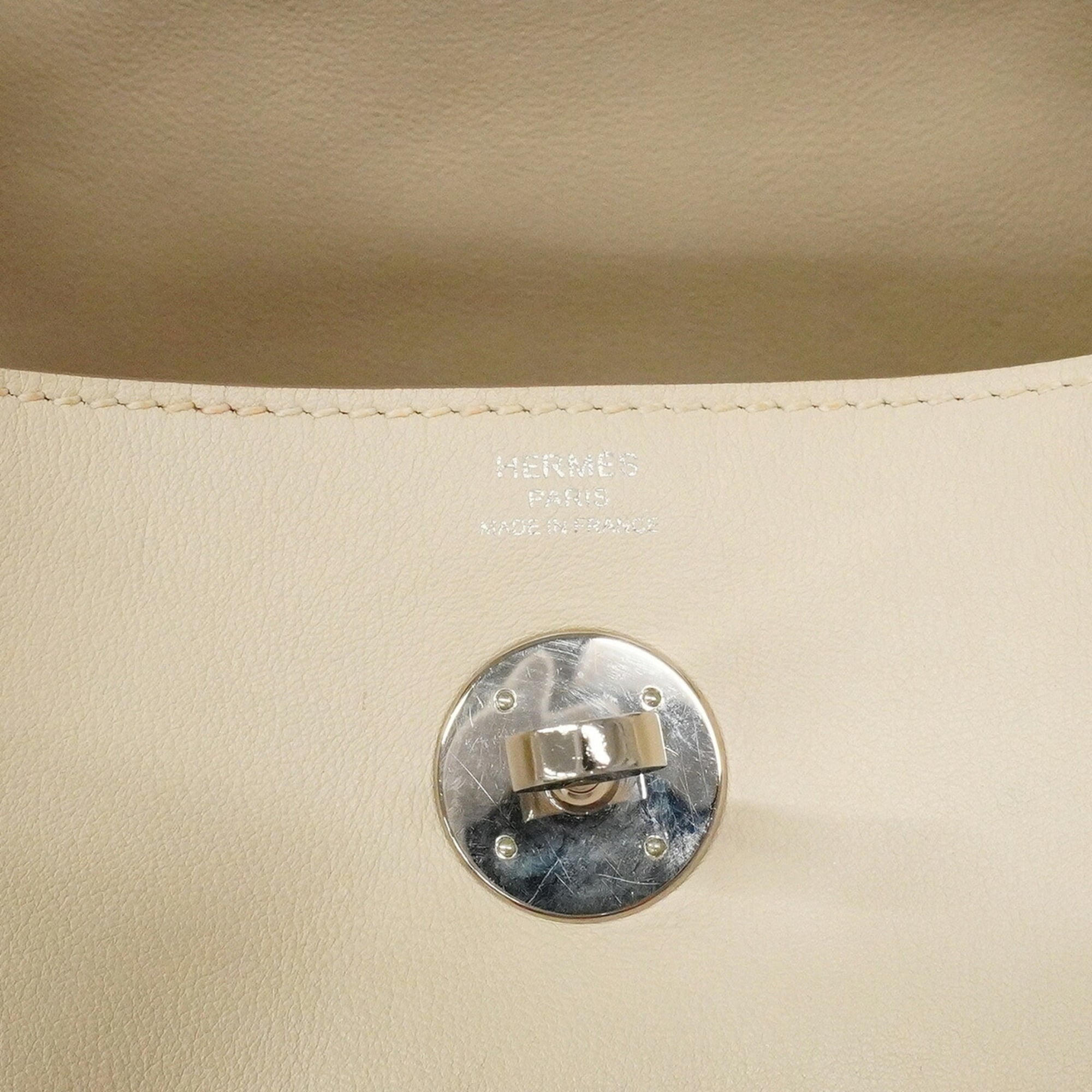 Hermes White Swift Leather Handbag (Pre-Owned)