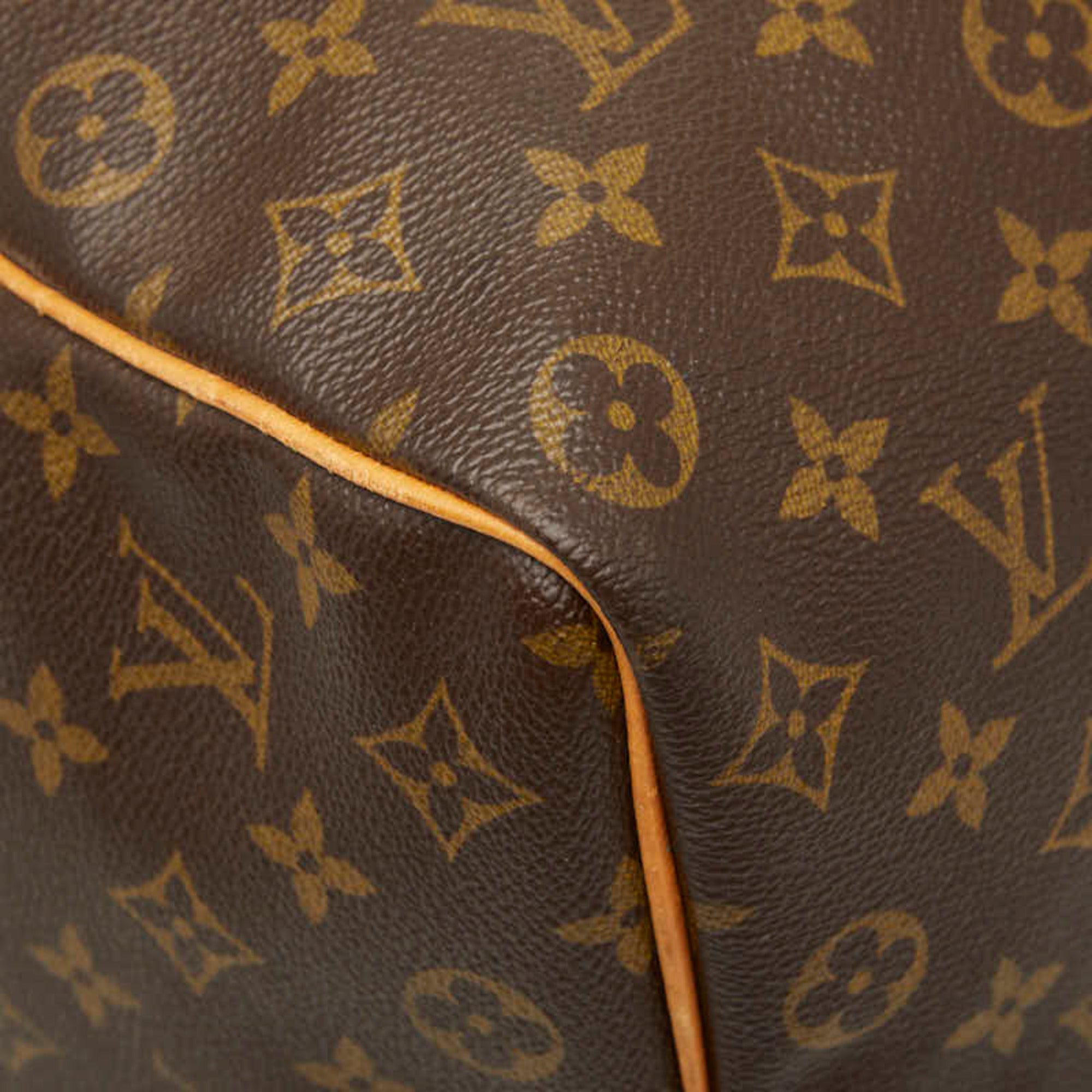 Louis Vuitton Brown Pvc Leather Boston Bag (Pre-Owned)