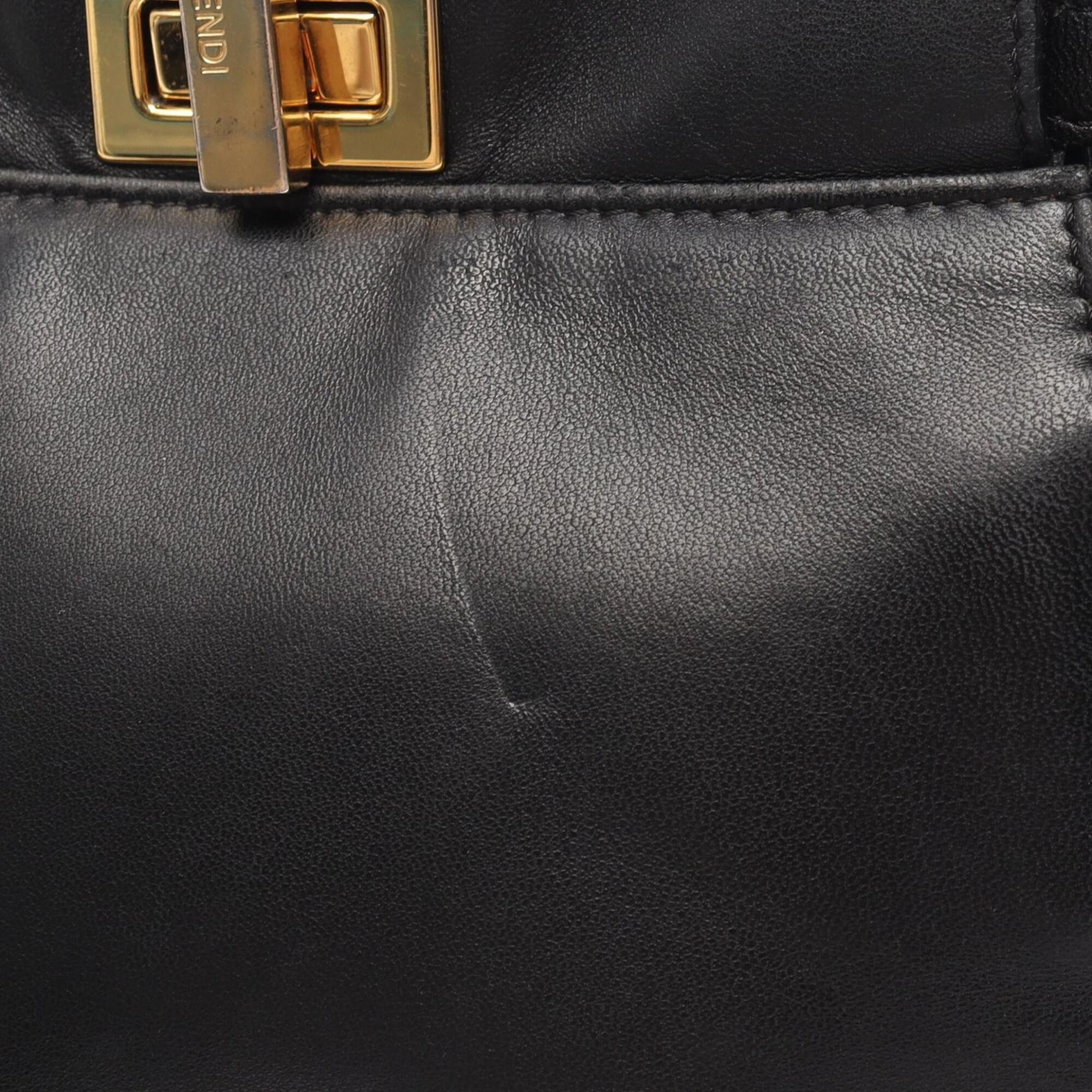 Fendi Black Leather Handbag (Pre-Owned)