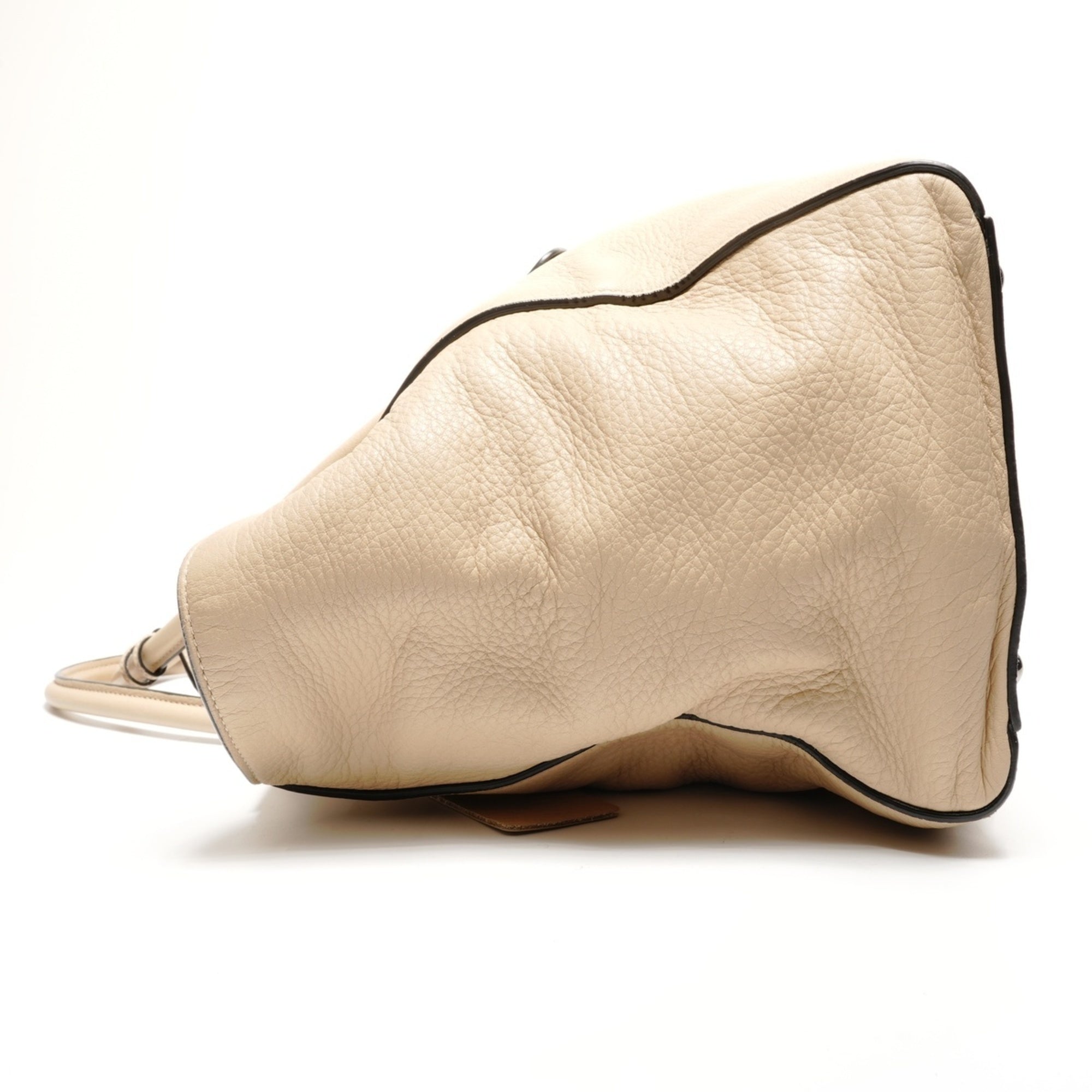 Prada Beige Leather Tote Bag (Pre-Owned)