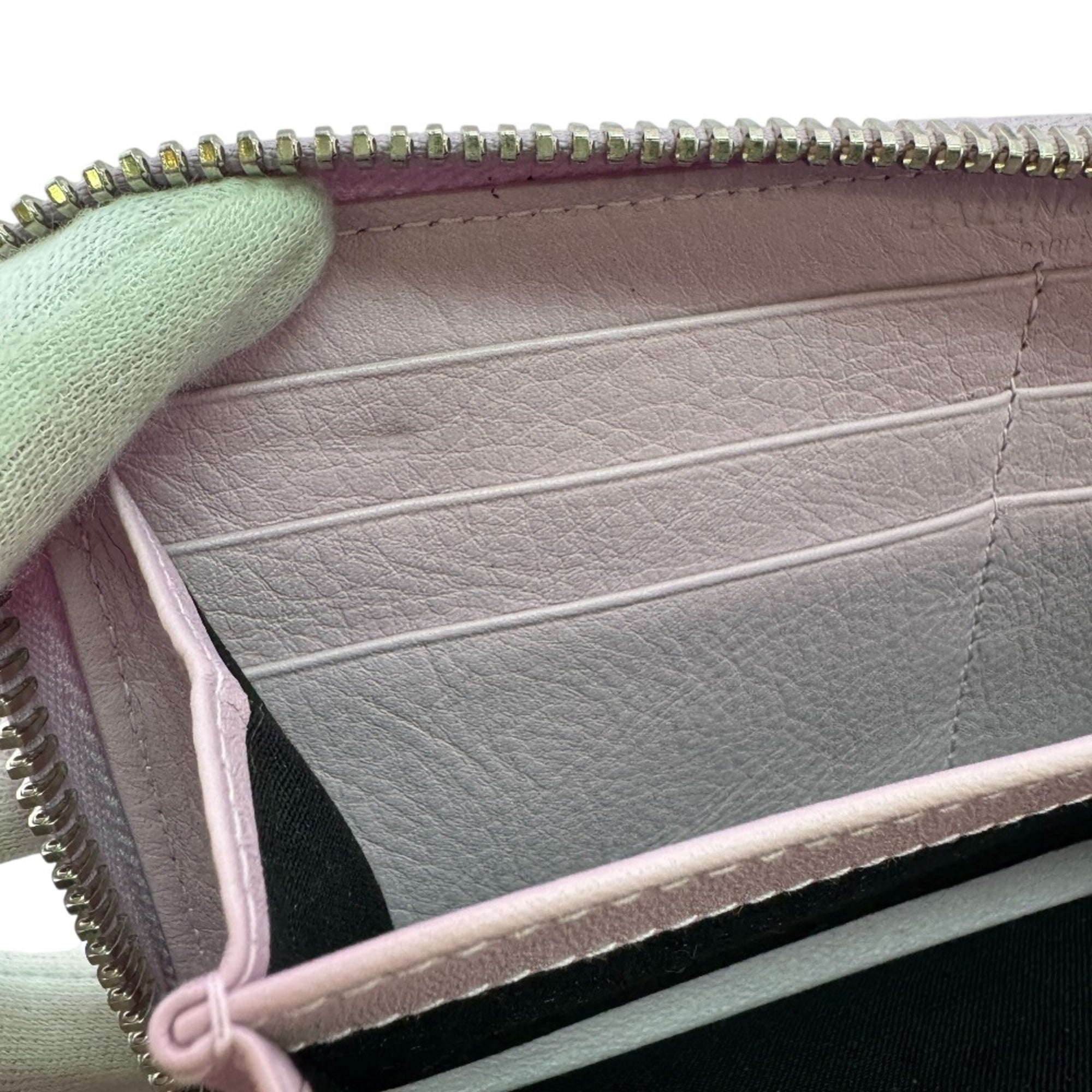 Balenciaga Pink Leather Long Wallet (Bi-Fold) (Pre-Owned)